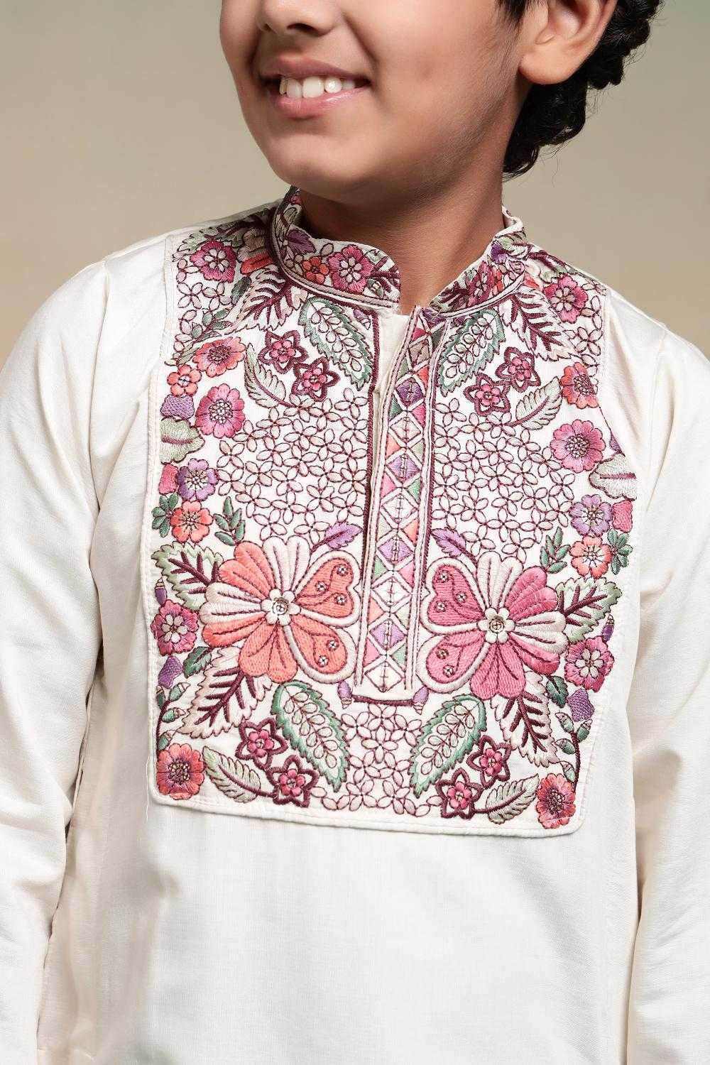 Ynf Silk RIN202 91101 SHAAHI JUNIOR Kids Wear Wholesale Boys Kurta Pyjama Kids Kurta Pajama Baby Boy Kurta Set Manufacturer- Kids Exports