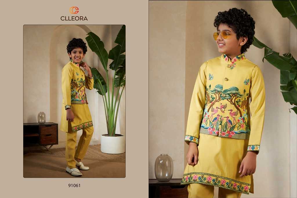 Ynf Silk Viscose KESH481 CLLEORA ROYAL 91061 Kids Wear Wholesale Kids Traditional Outfits Kids Kurta Pajama Kids Festive Wear Manufacturer- Kids Exports