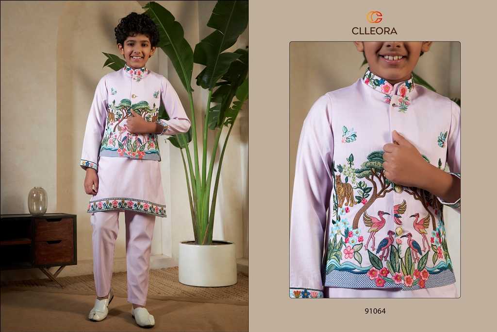 Ynf Silk Viscose KESH481 CLLEORA ROYAL 91061 Kids Wear Wholesale Kids Traditional Outfits Kids Kurta Pajama Kids Festive Wear Manufacturer- Kids Exports