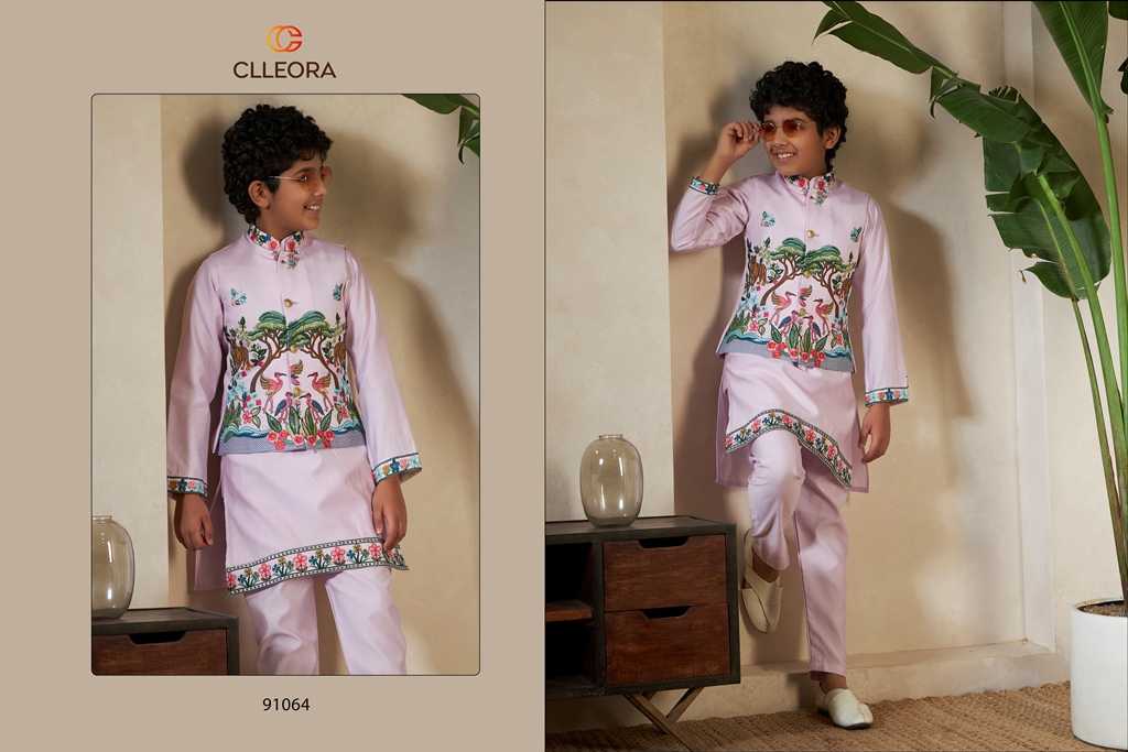 Ynf Silk Viscose KESH481 CLLEORA ROYAL 91061 Kids Wear Wholesale Kids Traditional Outfits Kids Kurta Pajama Kids Festive Wear Manufacturer- Kids Exports