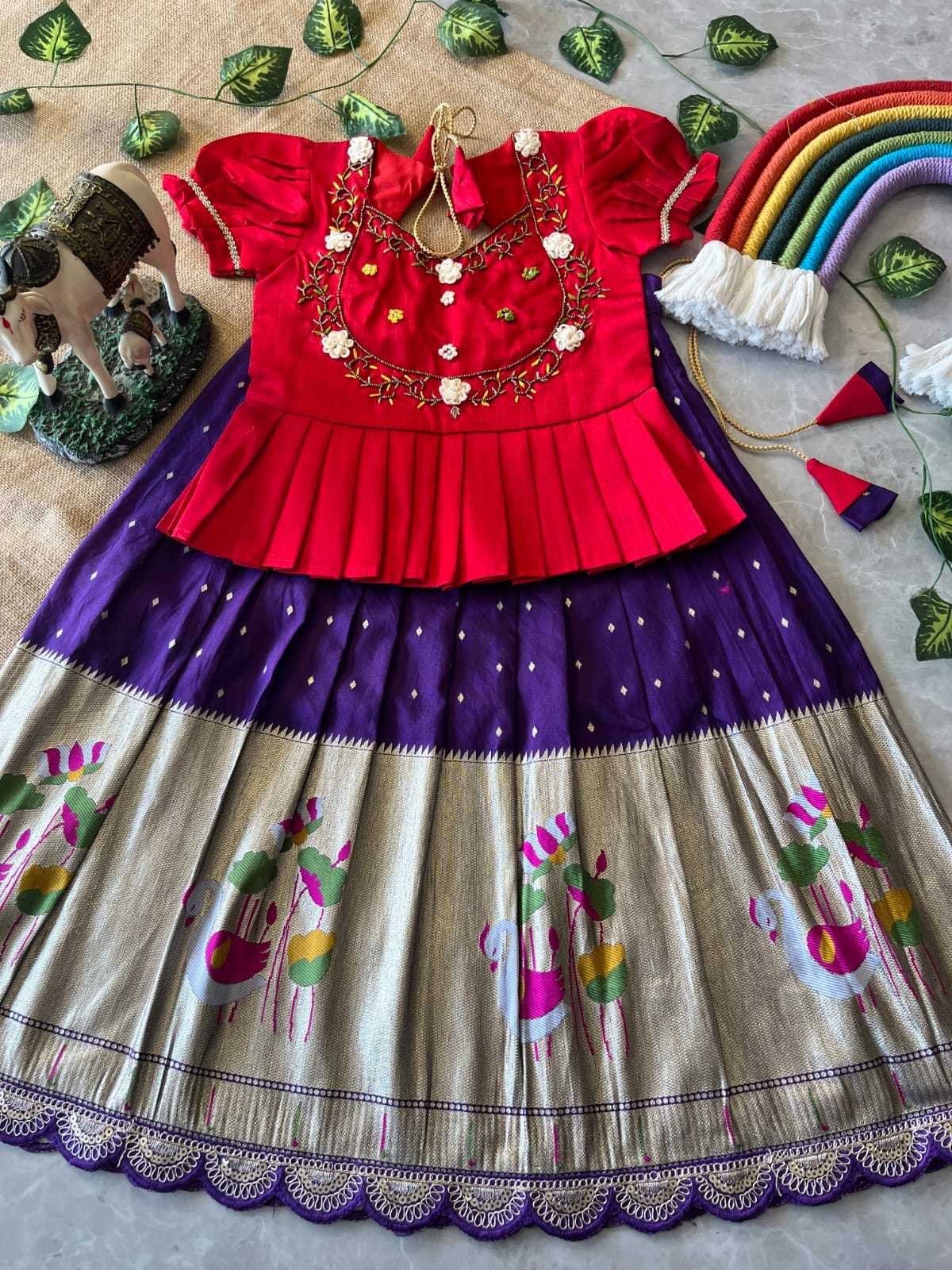 Ynf Soft Dola RIN235 Flamingo Kids Wear Wholesale Kids Lehenga Kids Designer Frock Kids Festive Wear Manufacturer- Kids Exports