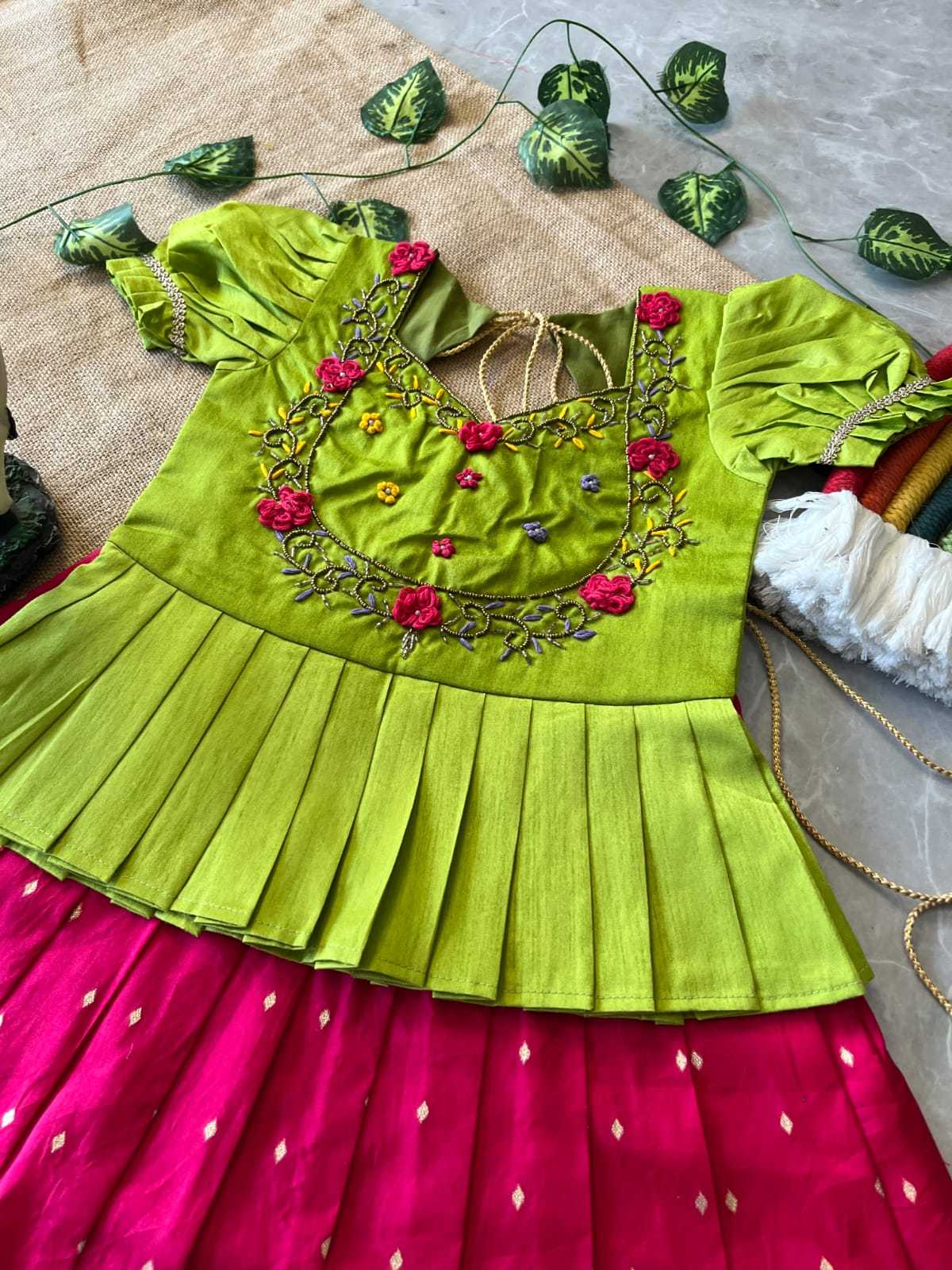 Ynf Soft Dola RIN235 Flamingo Kids Wear Wholesale Kids Lehenga Kids Designer Frock Kids Festive Wear Manufacturer- Kids Exports