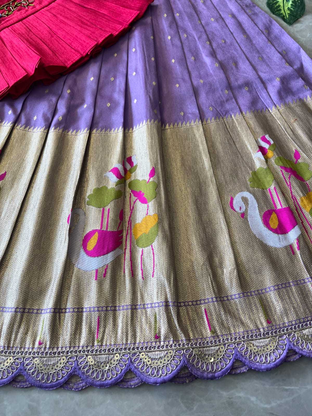 Ynf Soft Dola RIN235 Flamingo Kids Wear Wholesale Kids Lehenga Kids Designer Frock Kids Festive Wear Manufacturer- Kids Exports