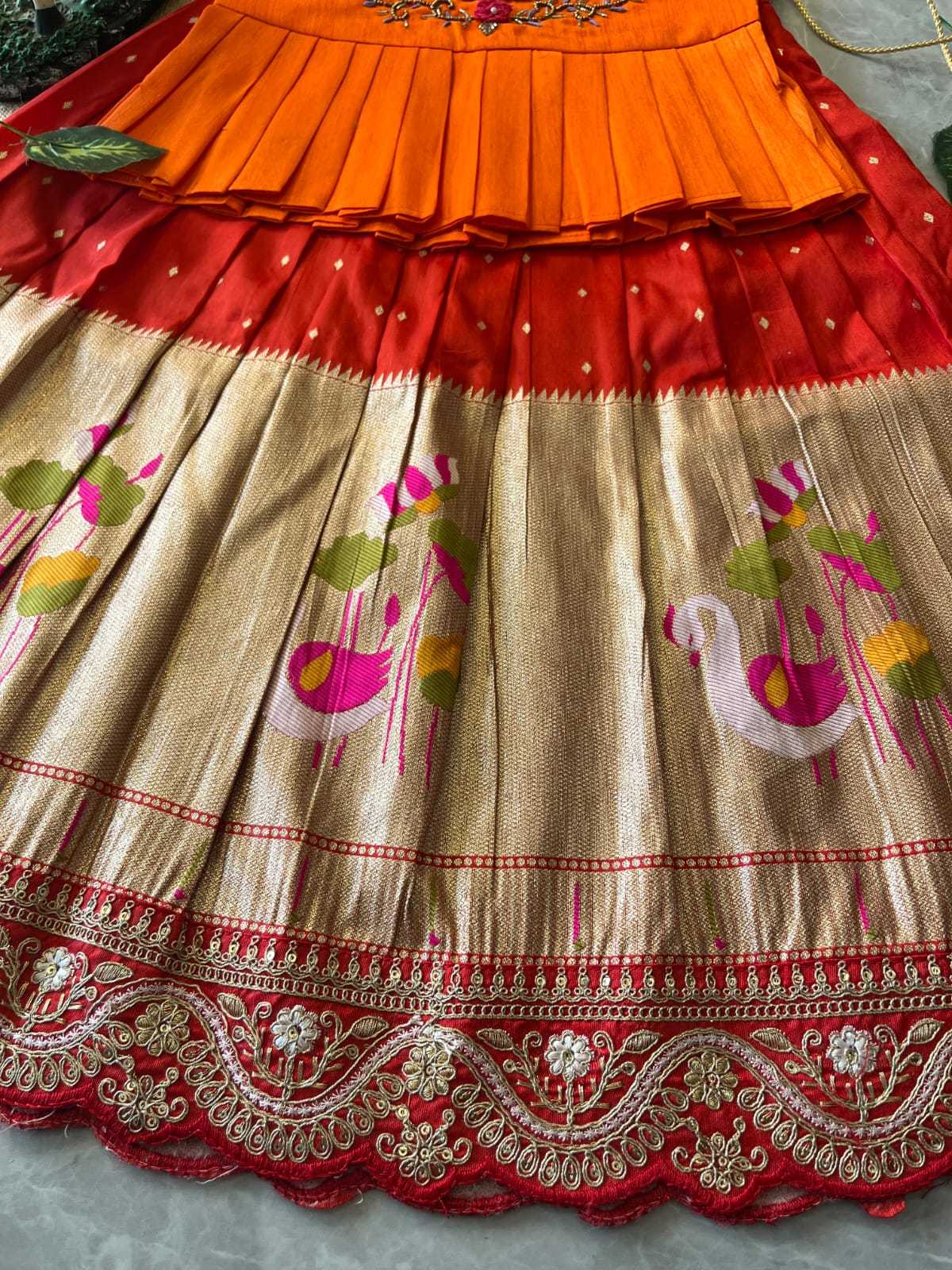 Ynf Soft Dola RIN235 Flamingo Kids Wear Wholesale Kids Lehenga Kids Designer Frock Kids Festive Wear Manufacturer- Kids Exports