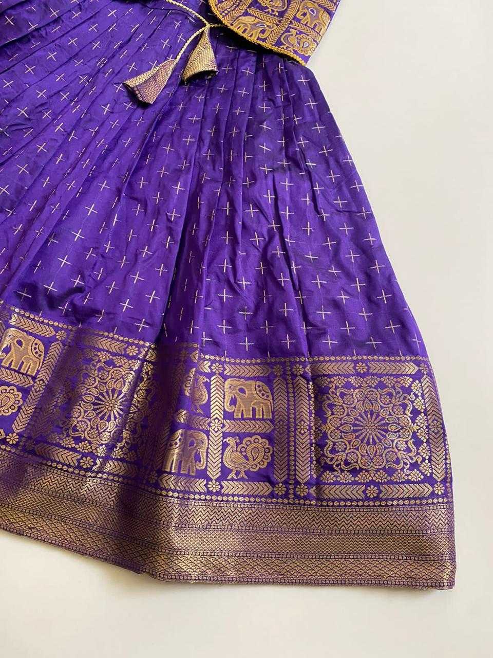 Ynf Soft Dola RIN235 Golden Kids Wear Wholesale Kids Gown Kids Festive Wear Kids Party Wear Ethnic Manufacturer- Kids Exports