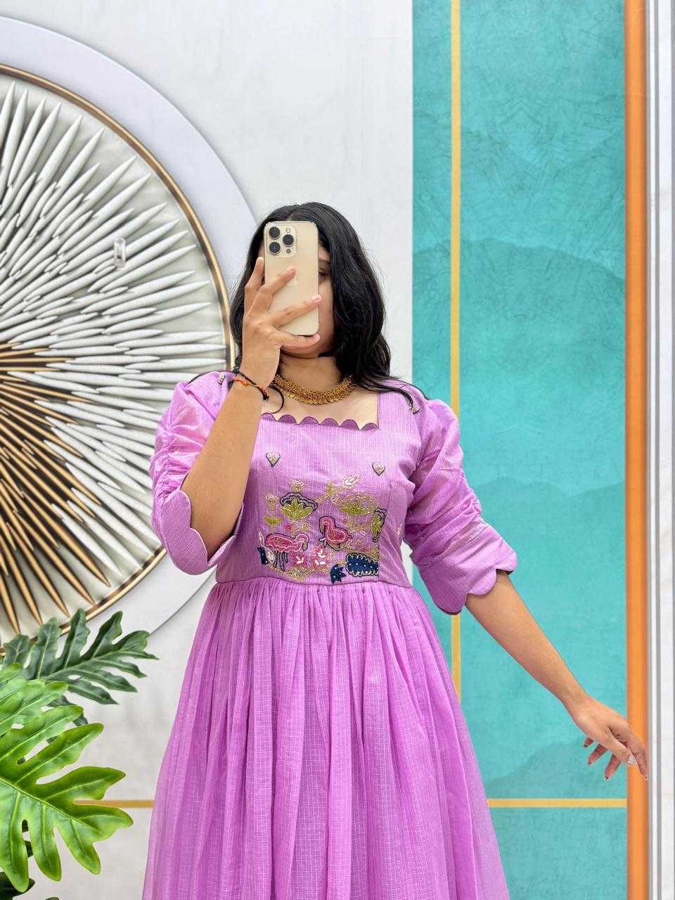 Ynf Soft Kota RIN235 105 Kids Wear Festive Collections Wholesale Kids Gown Kids Ethnic Gowns Kids Festive Wear Manufacturer- Kids Exports