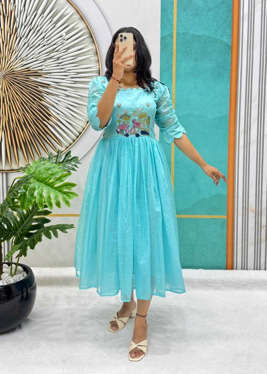 Ynf Soft Kota RIN235 105 Kids Wear Festive Collections Wholesale Kids Gown Kids Ethnic Gowns Kids Festive Wear Manufacturer- Kids Exports