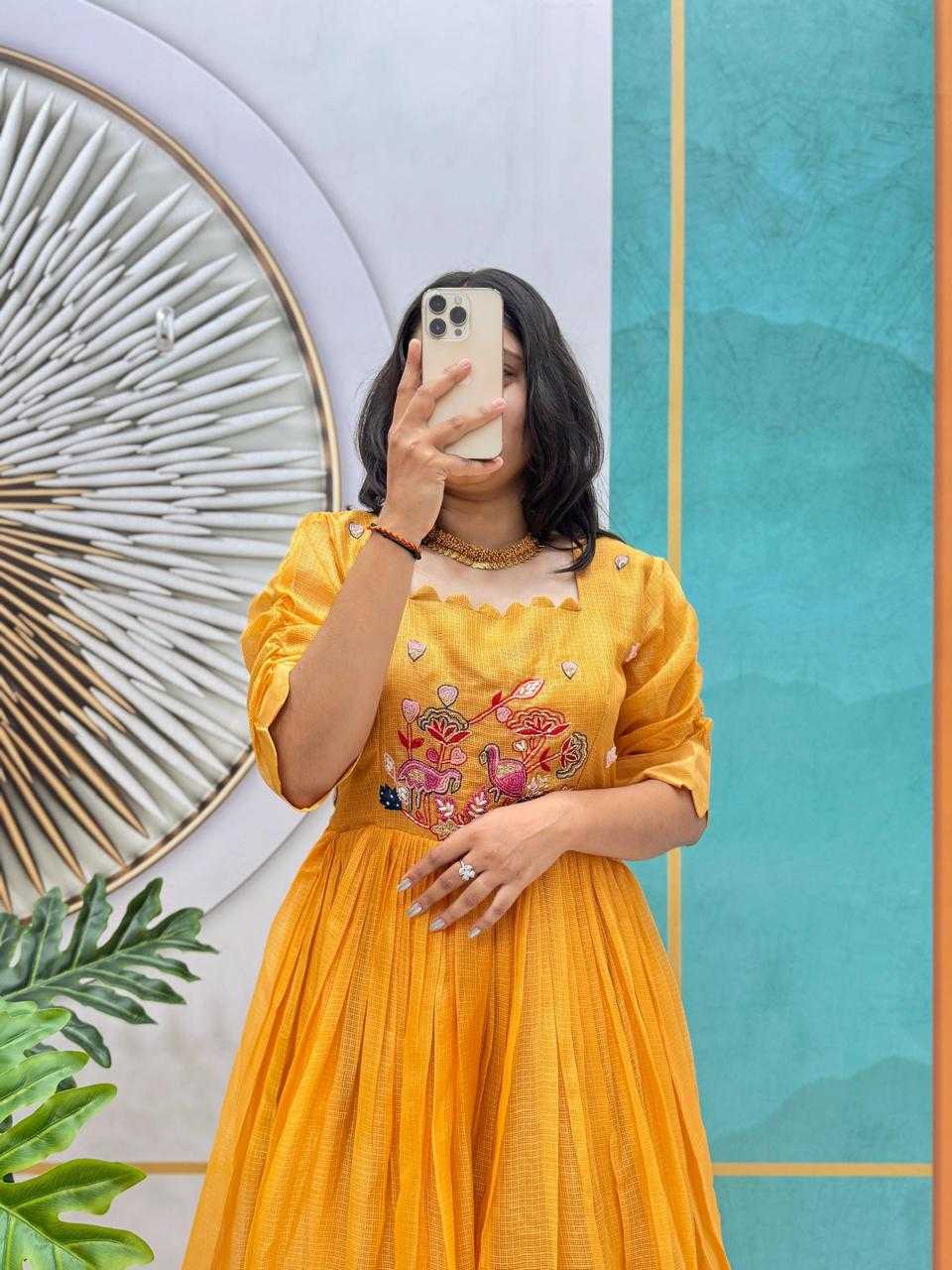 Ynf Soft Kota RIN235 105 Kids Wear Festive Collections Wholesale Kids Gown Kids Ethnic Gowns Kids Festive Wear Manufacturer- Kids Exports