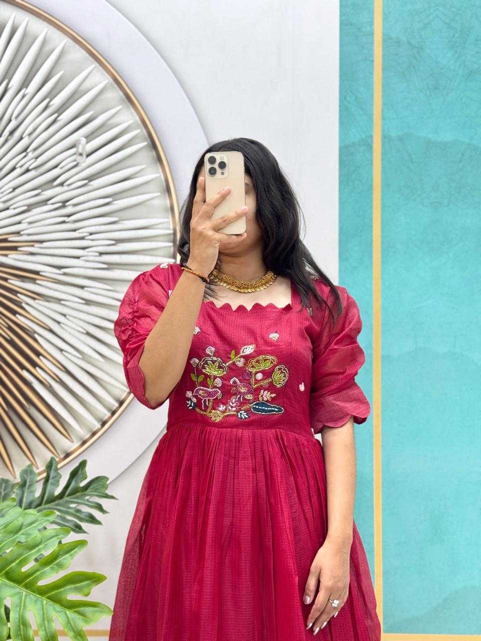 Ynf Soft Kota RIN235 105 Kids Wear Festive Collections Wholesale Kids Gown Kids Ethnic Gowns Kids Festive Wear Manufacturer- Kids Exports