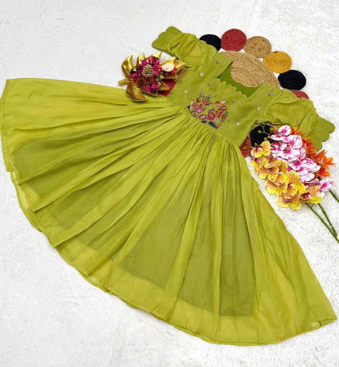Ynf Soft Kota RIN235 105 Kids Wear Festive Collections Wholesale Kids Gown Kids Ethnic Gowns Kids Festive Wear Manufacturer- Kids Exports