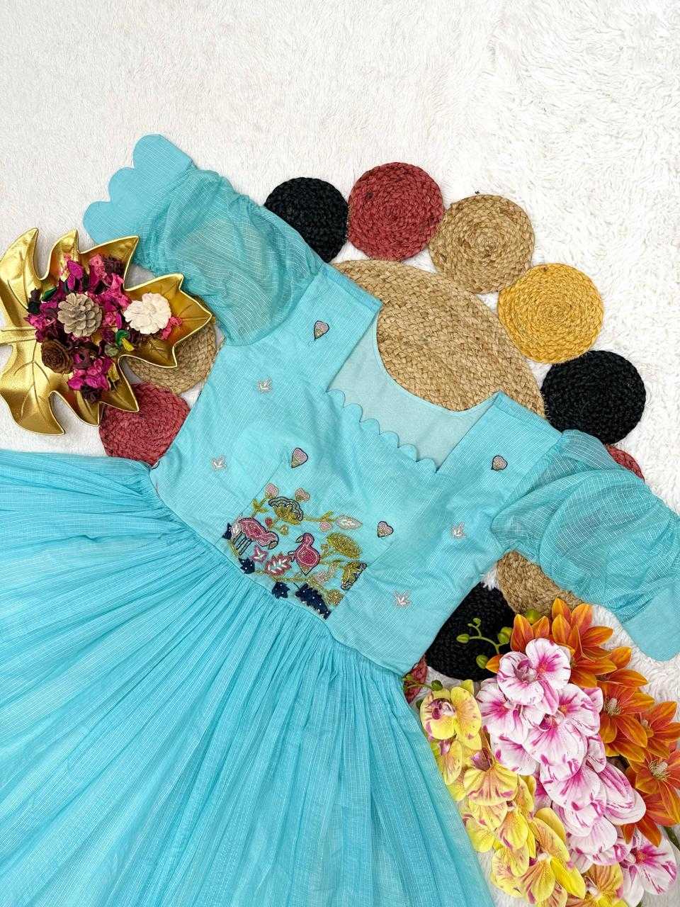 Ynf Soft Kota RIN235 105 Kids Wear Festive Collections Wholesale Kids Gown Kids Ethnic Gowns Kids Festive Wear Manufacturer- Kids Exports