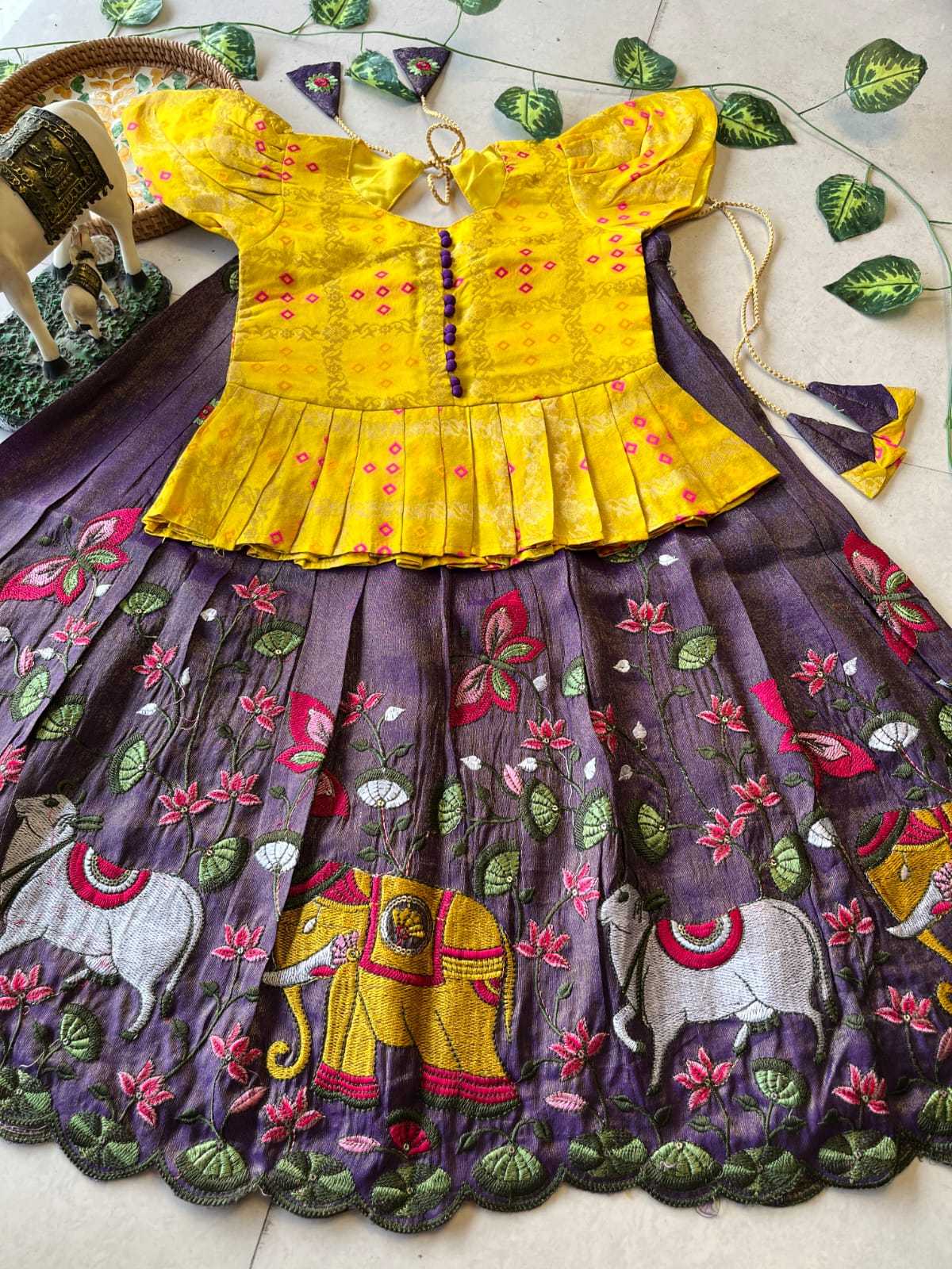 Ynf Soft Tissue RIN235 102 Kids Wear Festive Collections Wholesale Kids Lehenga Kids Lehenga Choli Baby Girl Lehenga Manufacturer- Kids Exports