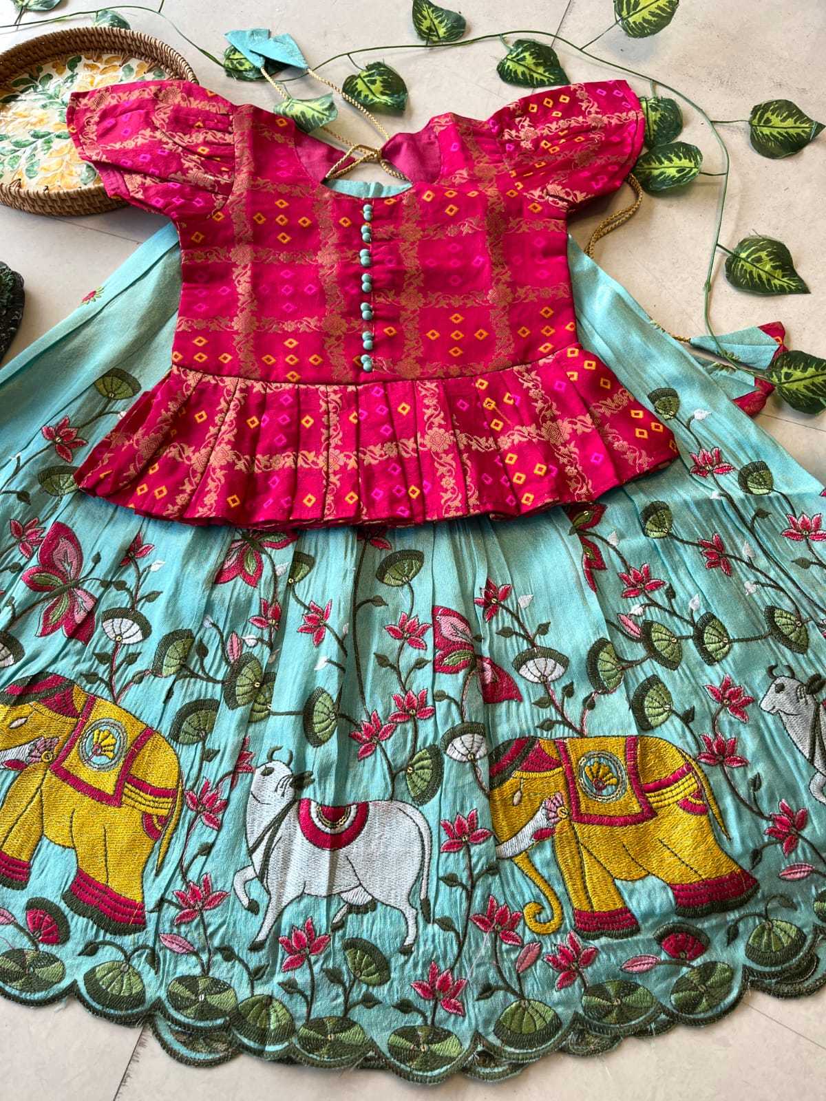 Ynf Soft Tissue RIN235 102 Kids Wear Festive Collections Wholesale Kids Lehenga Kids Lehenga Choli Baby Girl Lehenga Manufacturer- Kids Exports