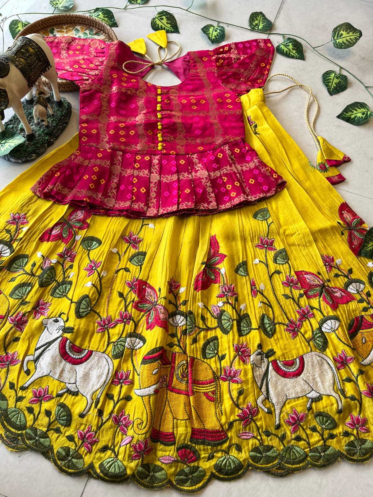 Ynf Soft Tissue RIN235 102 Kids Wear Festive Collections Wholesale Kids Lehenga Kids Lehenga Choli Baby Girl Lehenga Manufacturer- Kids Exports