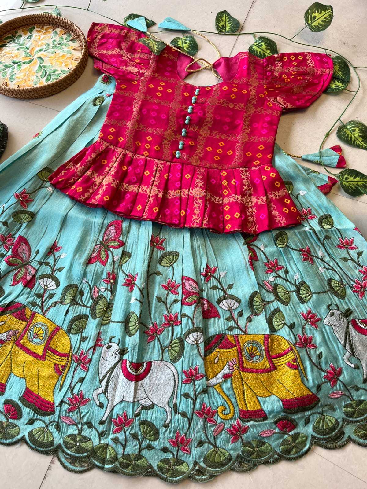 Ynf Soft Tissue RIN235 102 Kids Wear Festive Collections Wholesale Kids Lehenga Kids Lehenga Choli Baby Girl Lehenga Manufacturer- Kids Exports