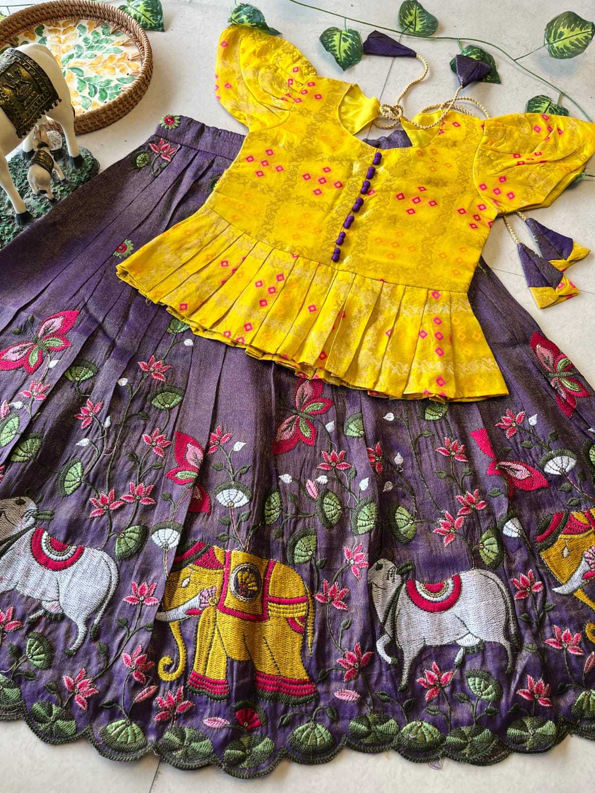 Ynf Soft Tissue RIN235 102 Kids Wear Festive Collections Wholesale Kids Lehenga Kids Lehenga Choli Baby Girl Lehenga Manufacturer- Kids Exports