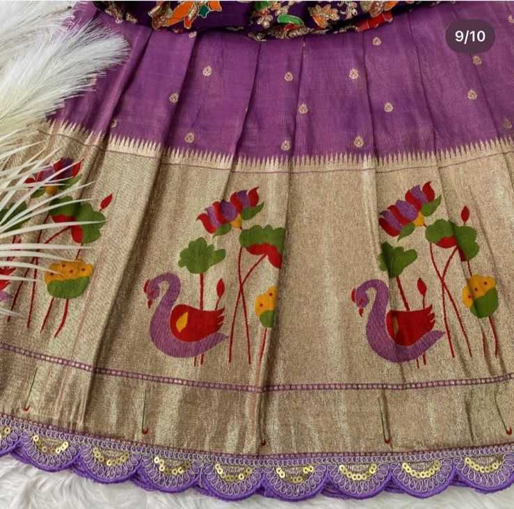 Ynf Tissue Silk RIN235 112 Kids Wear Festive Collections Wholesale Kids Lehenga Kids Lehenga Choli Baby Girl Lehenga Manufacturer- Kids Exports