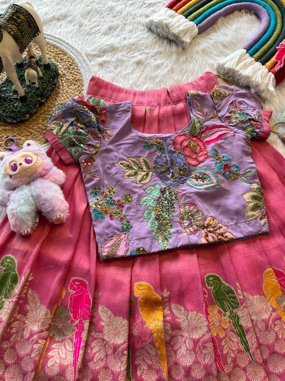 Ynf Tissue Silk RIN235 134 Kids Wear Festive Collections Wholesale Kids Lehenga Kids Lehenga Choli Baby Girl Lehenga Manufacturer- Kids Exports