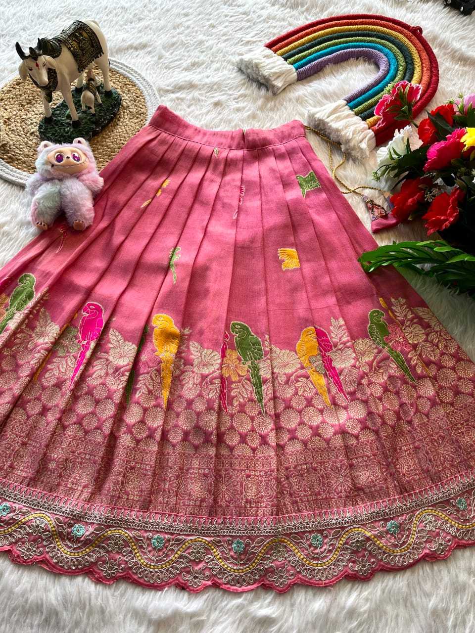 Ynf Tissue Silk RIN235 134 Kids Wear Festive Collections Wholesale Kids Lehenga Kids Lehenga Choli Baby Girl Lehenga Manufacturer- Kids Exports
