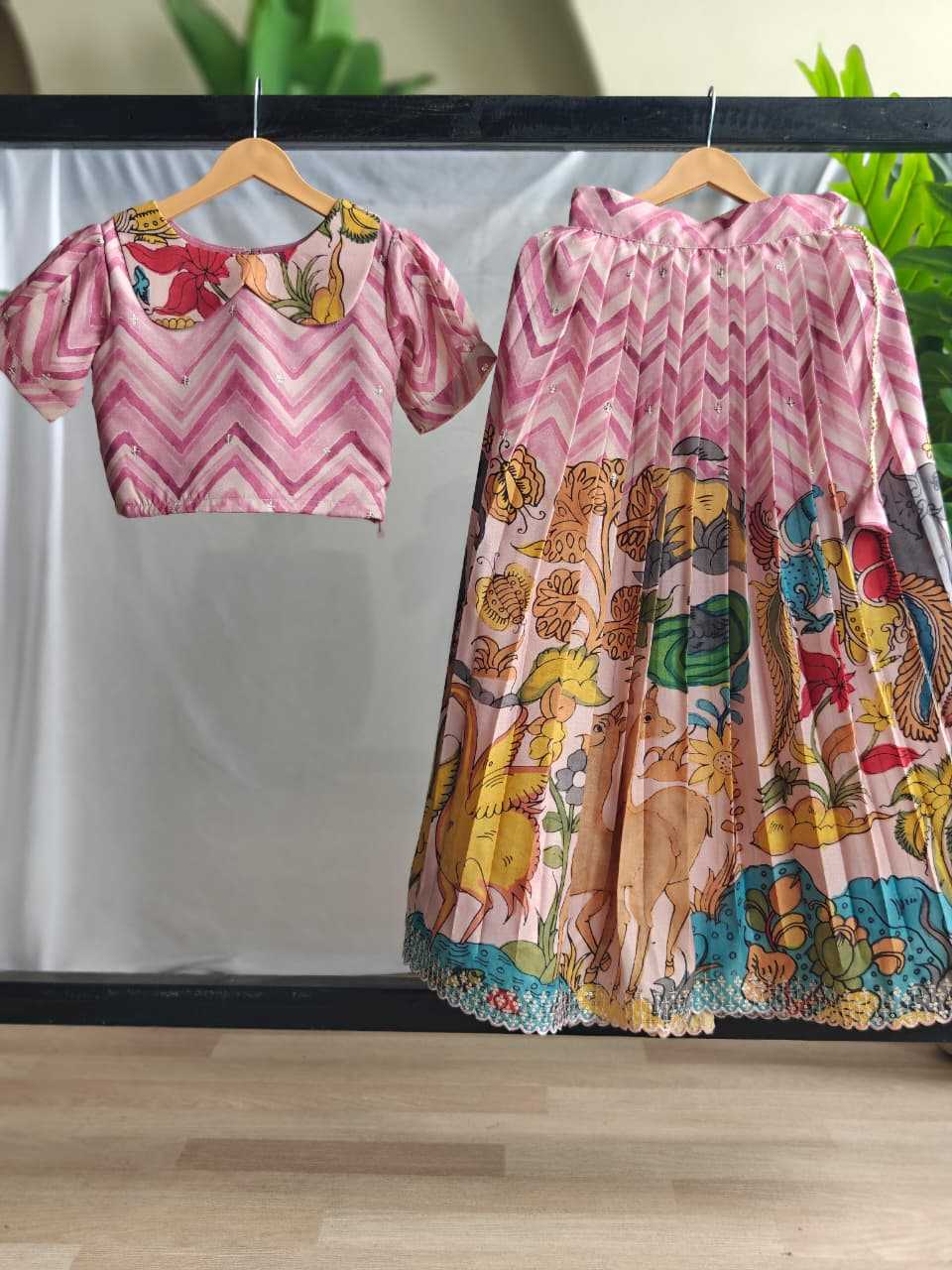 Ynf Tussar Silk KESH249 1001 Kids Wear Wholesale Kids Designer Frock Kids Traditional Outfits Kids Festive Wear Manufacturer- Kids Exports