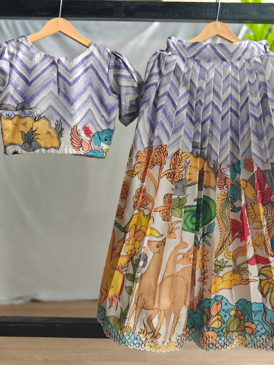 Ynf Tussar Silk KESH249 1001 Kids Wear Wholesale Kids Designer Frock Kids Traditional Outfits Kids Festive Wear Manufacturer- Kids Exports