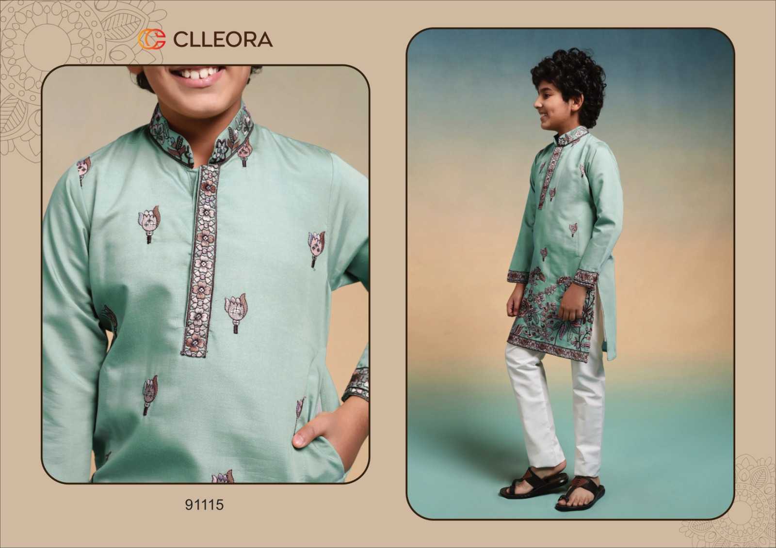 Ynf Viscose KESH530 CLLEORA ETHNIC 91111 Kids Wear Wholesale Boys Kurta Pyjama Kids Designer Frock Kids Party Wear Ethnic Manufacturer- Kids Exports