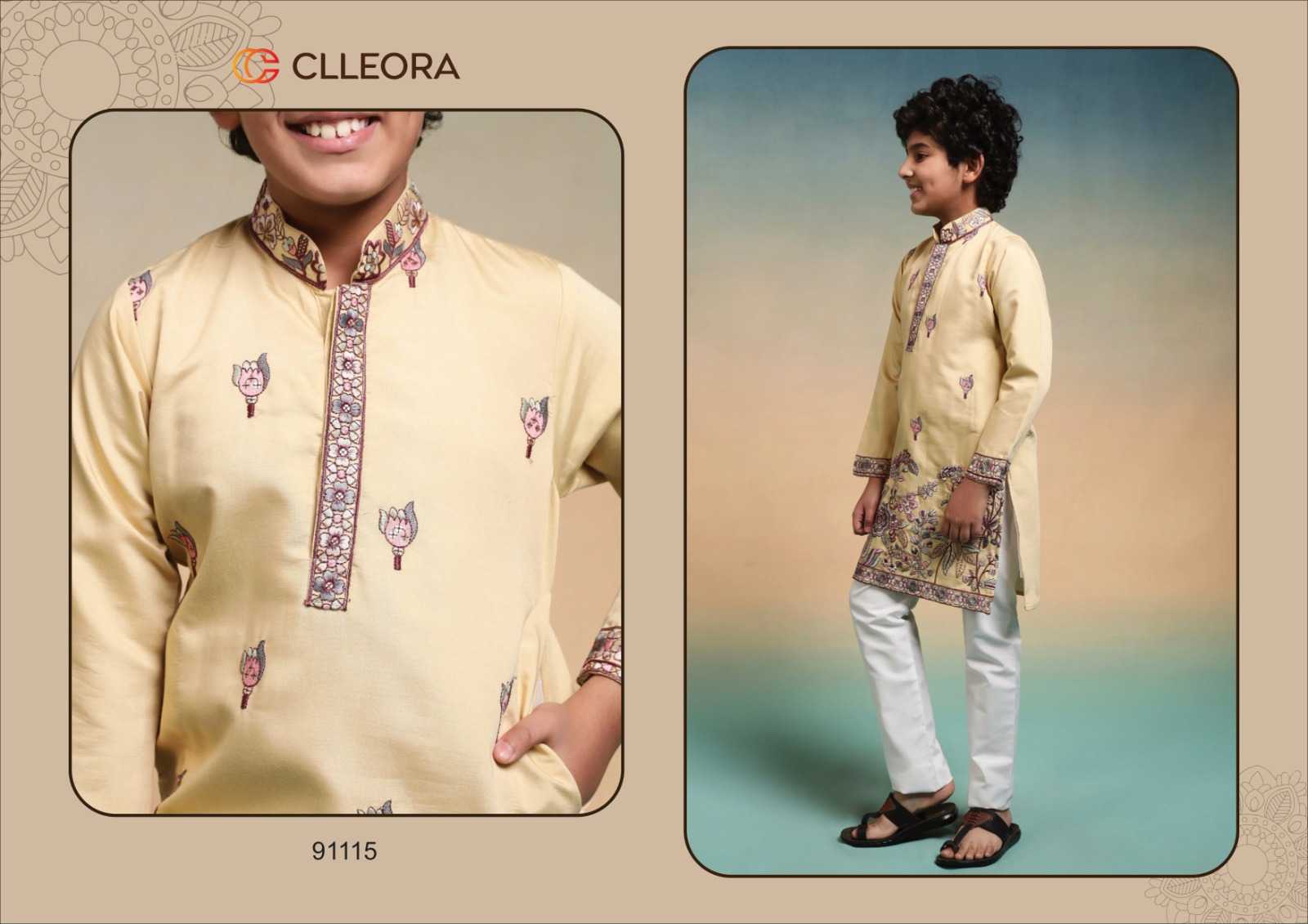 Ynf Viscose KESH530 CLLEORA ETHNIC 91111 Kids Wear Wholesale Boys Kurta Pyjama Kids Designer Frock Kids Party Wear Ethnic Manufacturer- Kids Exports