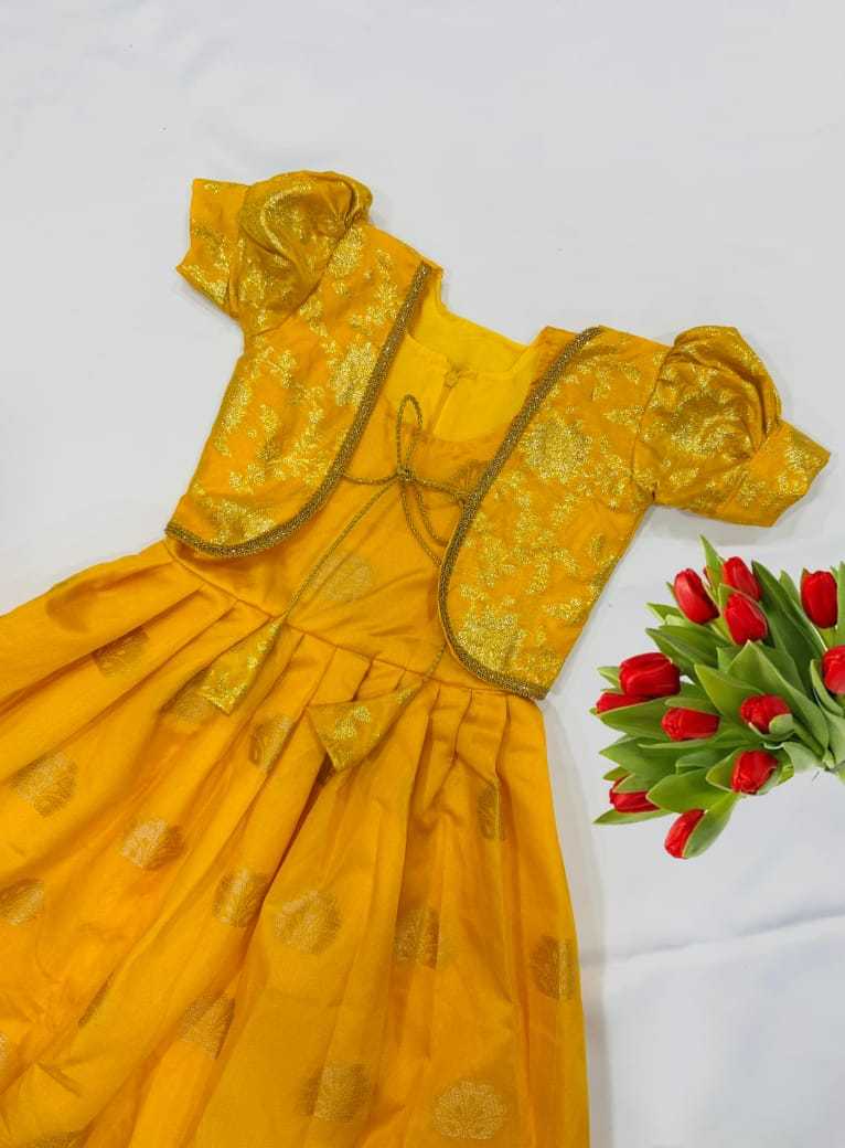 Ynf Zari Silk RIN235 104 Kids Wear Festive Collections Wholesale Kids Gown Kids Ethnic Gowns Kids Festive Wear Manufacturer- Kids Exports