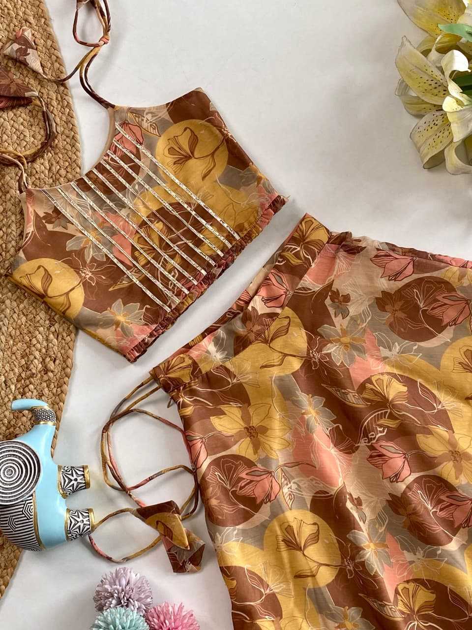 Ynf Chanderi Soft KESH249 tie-up top Kids Wear Wholesale Kids Lehenga Kids Lehenga Choli Baby Girl Lehenga Manufacturer- Kids Exports