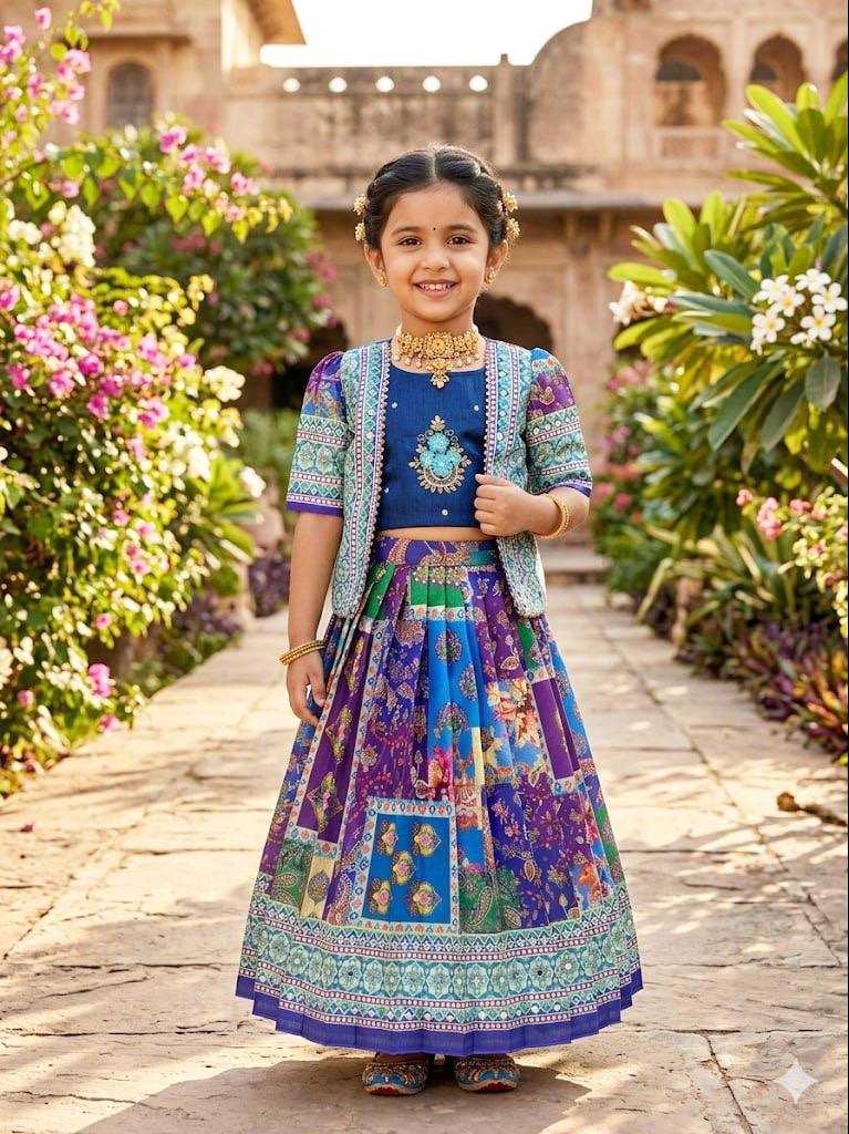 Ynf Chinon Silk KESH642 098 Kids Wear Wholesale Kids Lehenga Kids Designer Frock Kids Party Wear Ethnic Manufacturer- Kids Exports
