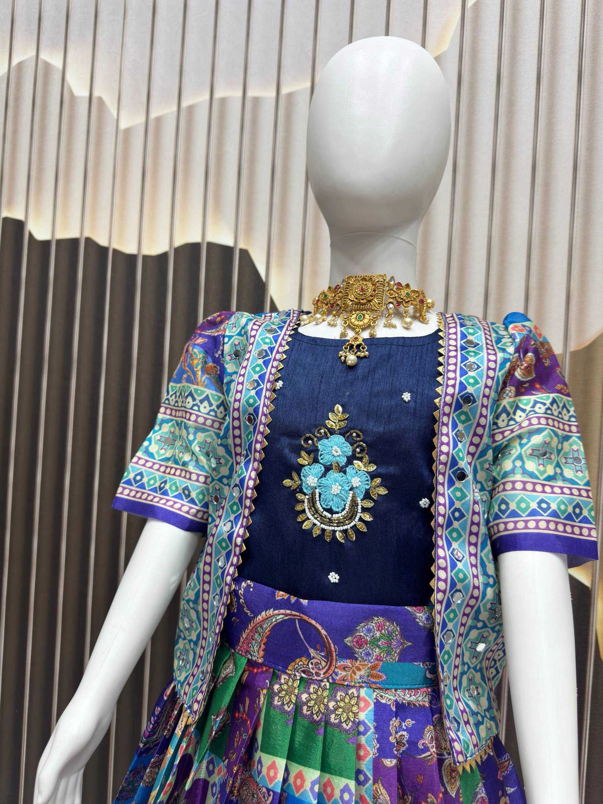 Ynf Chinon Silk KESH642 098 Kids Wear Wholesale Kids Lehenga Kids Designer Frock Kids Party Wear Ethnic Manufacturer- Kids Exports