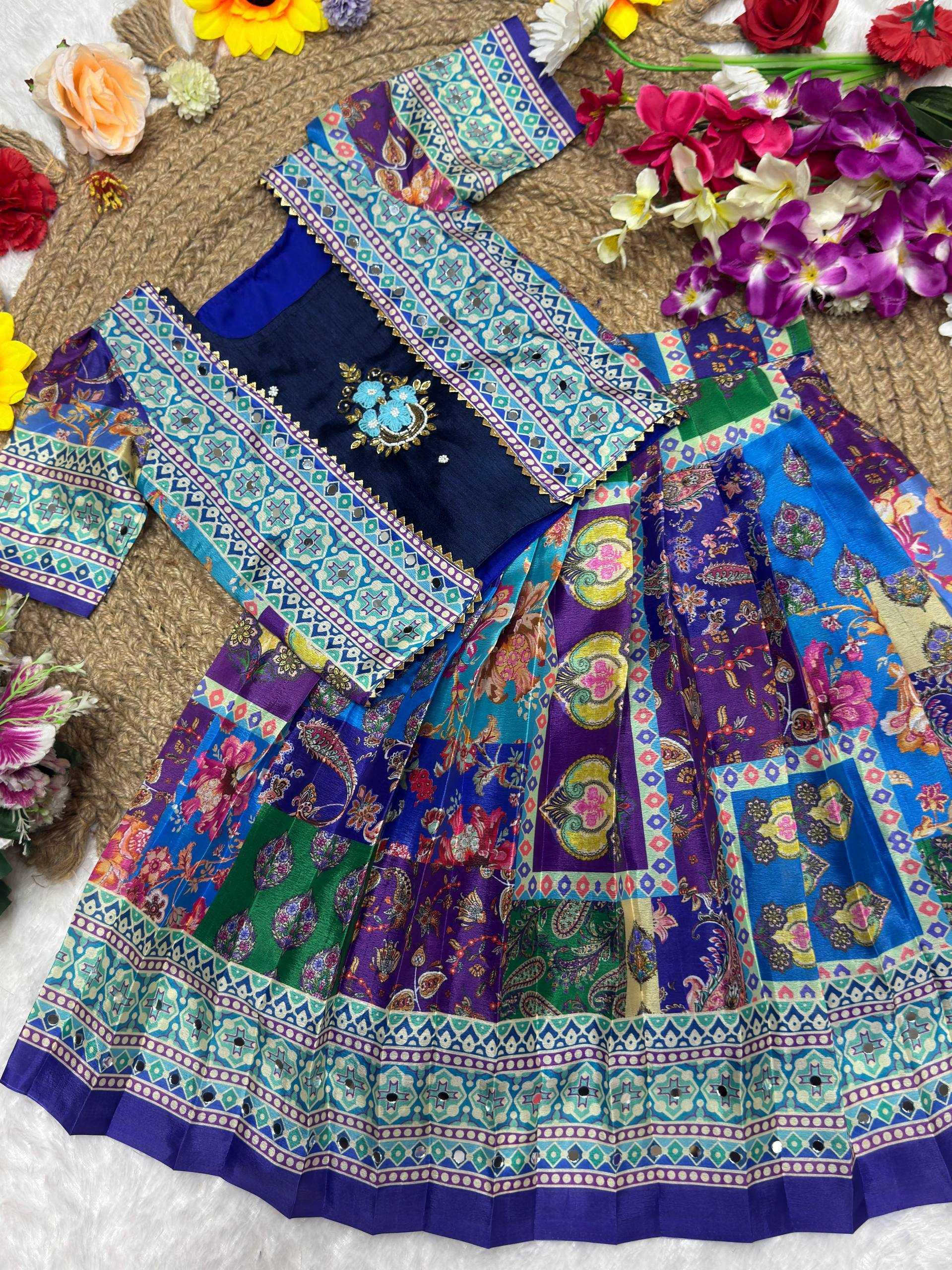 Ynf Chinon Silk KESH642 098 Kids Wear Wholesale Kids Lehenga Kids Designer Frock Kids Party Wear Ethnic Manufacturer- Kids Exports