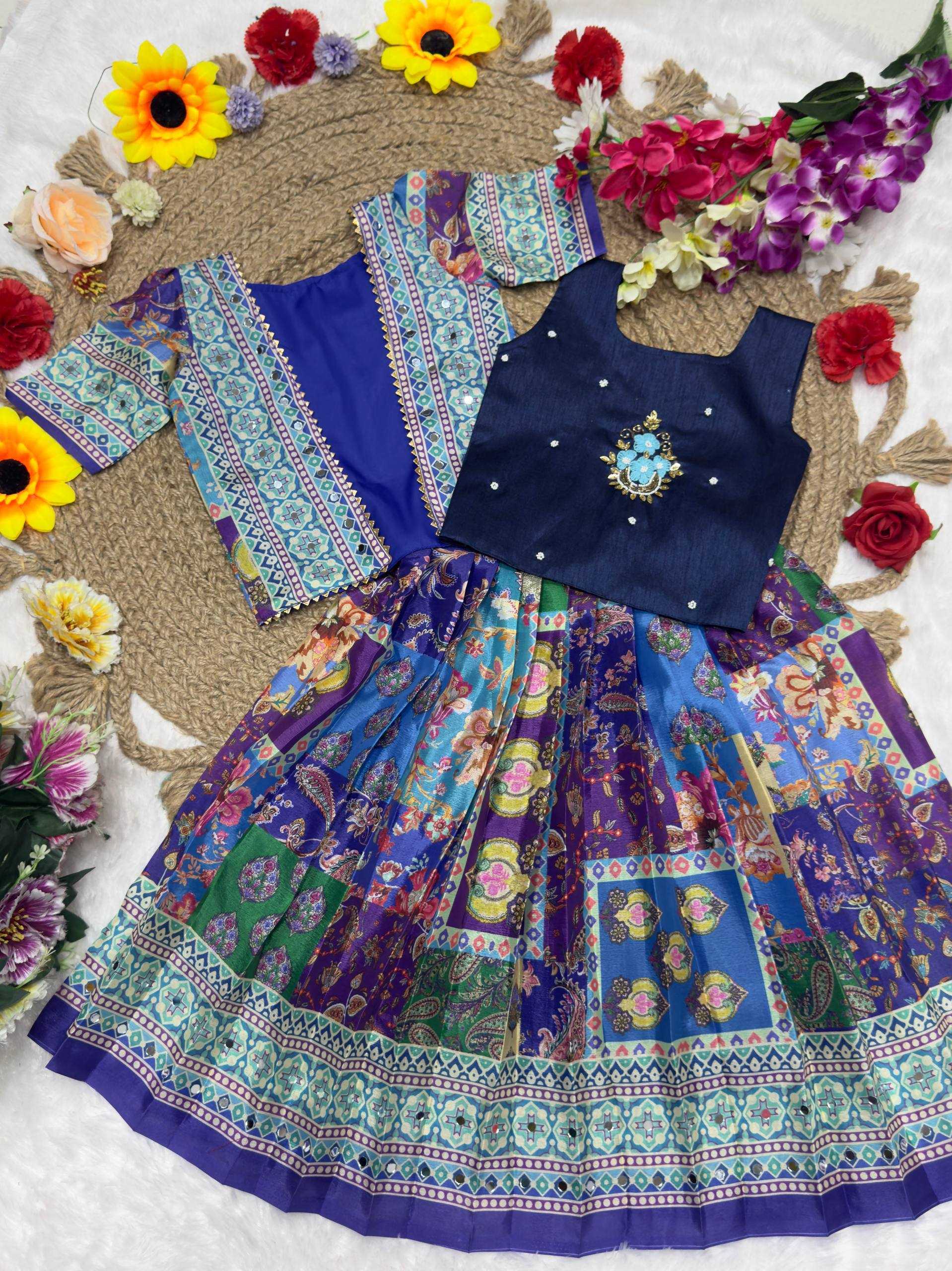 Ynf Chinon Silk KESH642 098 Kids Wear Wholesale Kids Lehenga Kids Designer Frock Kids Party Wear Ethnic Manufacturer- Kids Exports