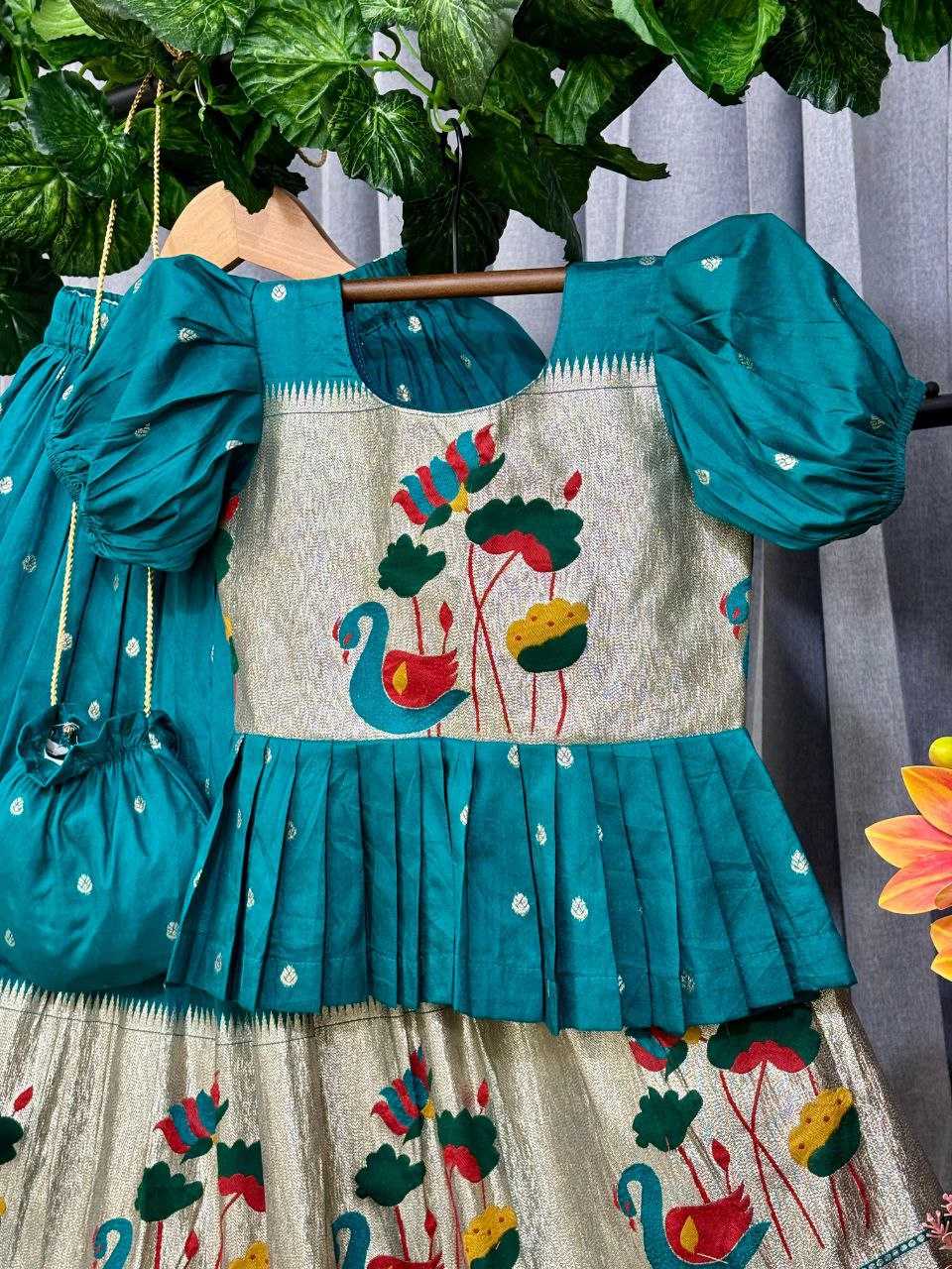 Ynf Cotton KESH107 POUR Kids Wear Wholesale Girls Cotton Frocks Kids Designer Frock Kids Party Wear Ethnic Manufacturer- Kids Exports