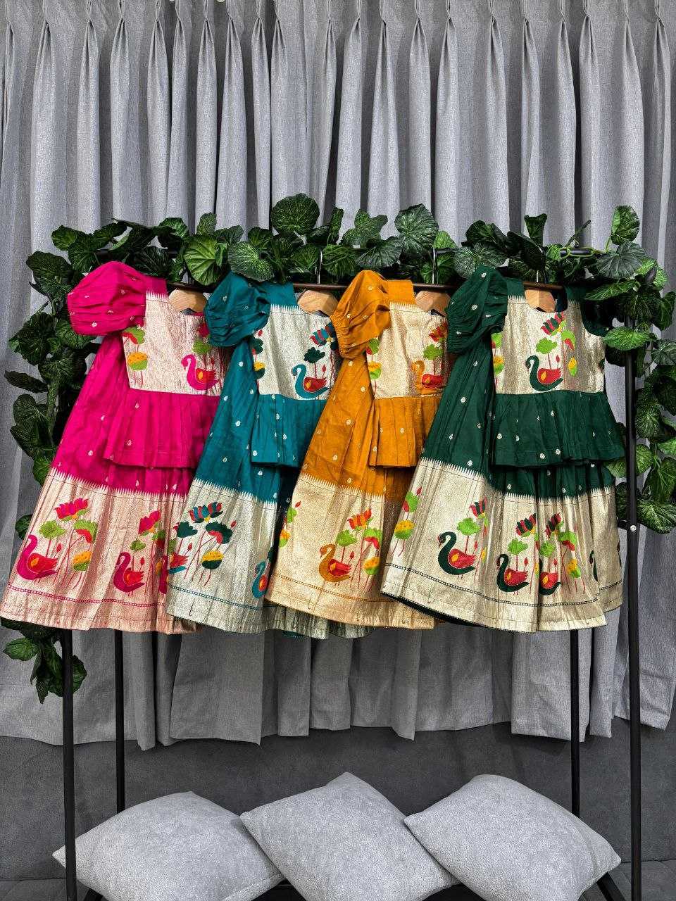 Ynf Cotton KESH107 POUR Kids Wear Wholesale Girls Cotton Frocks Kids Designer Frock Kids Party Wear Ethnic Manufacturer- Kids Exports