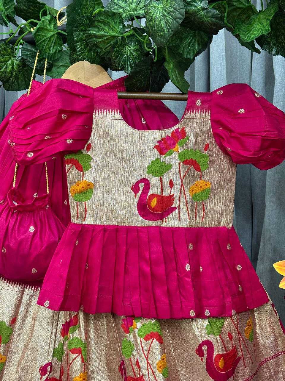 Ynf Cotton KESH107 POUR Kids Wear Wholesale Girls Cotton Frocks Kids Designer Frock Kids Party Wear Ethnic Manufacturer- Kids Exports