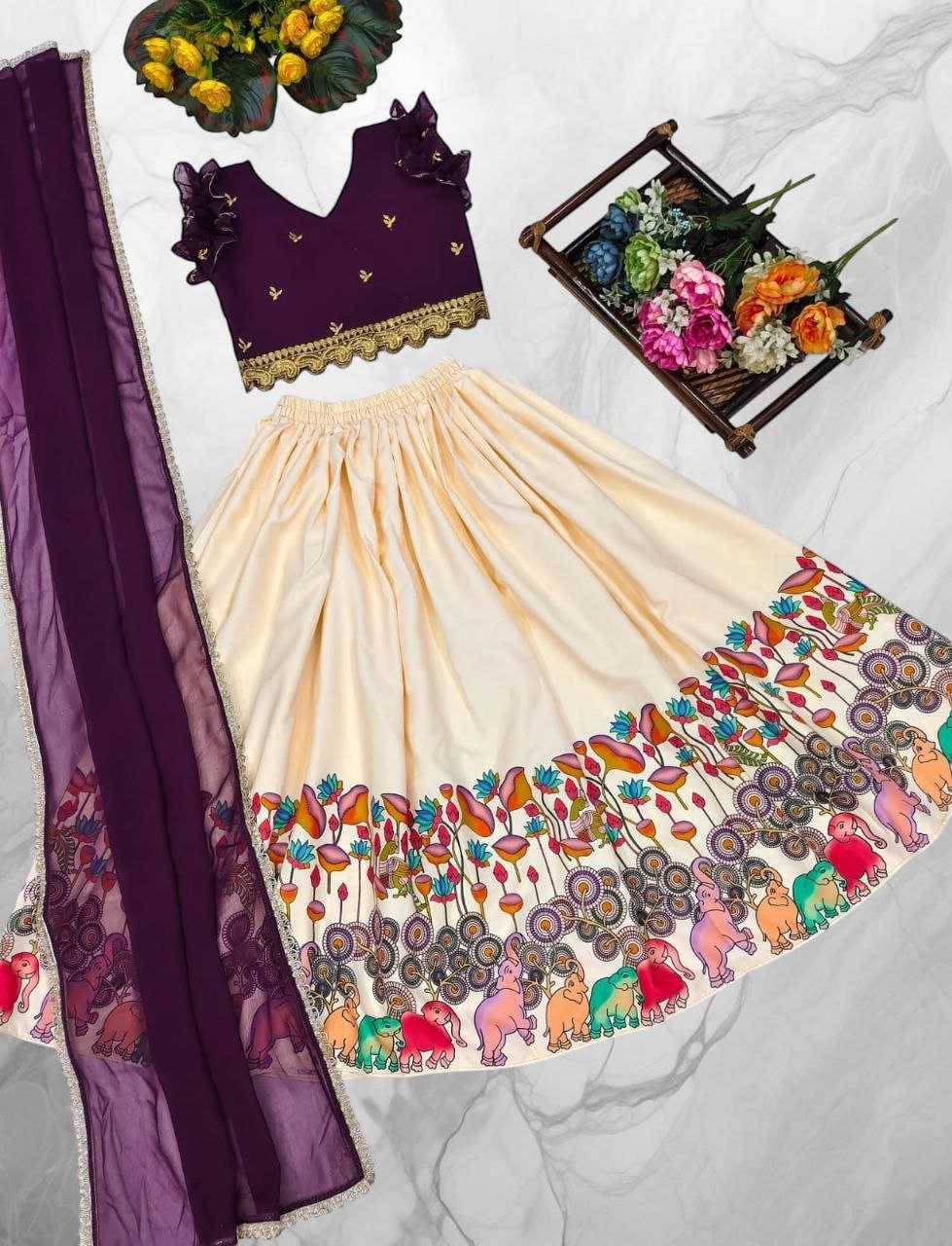 Ynf Cotton KESH461 172 Kids Wear Wholesale Kids Lehenga Kids Designer Frock Kids Traditional Outfits Manufacturer- Kids Exports