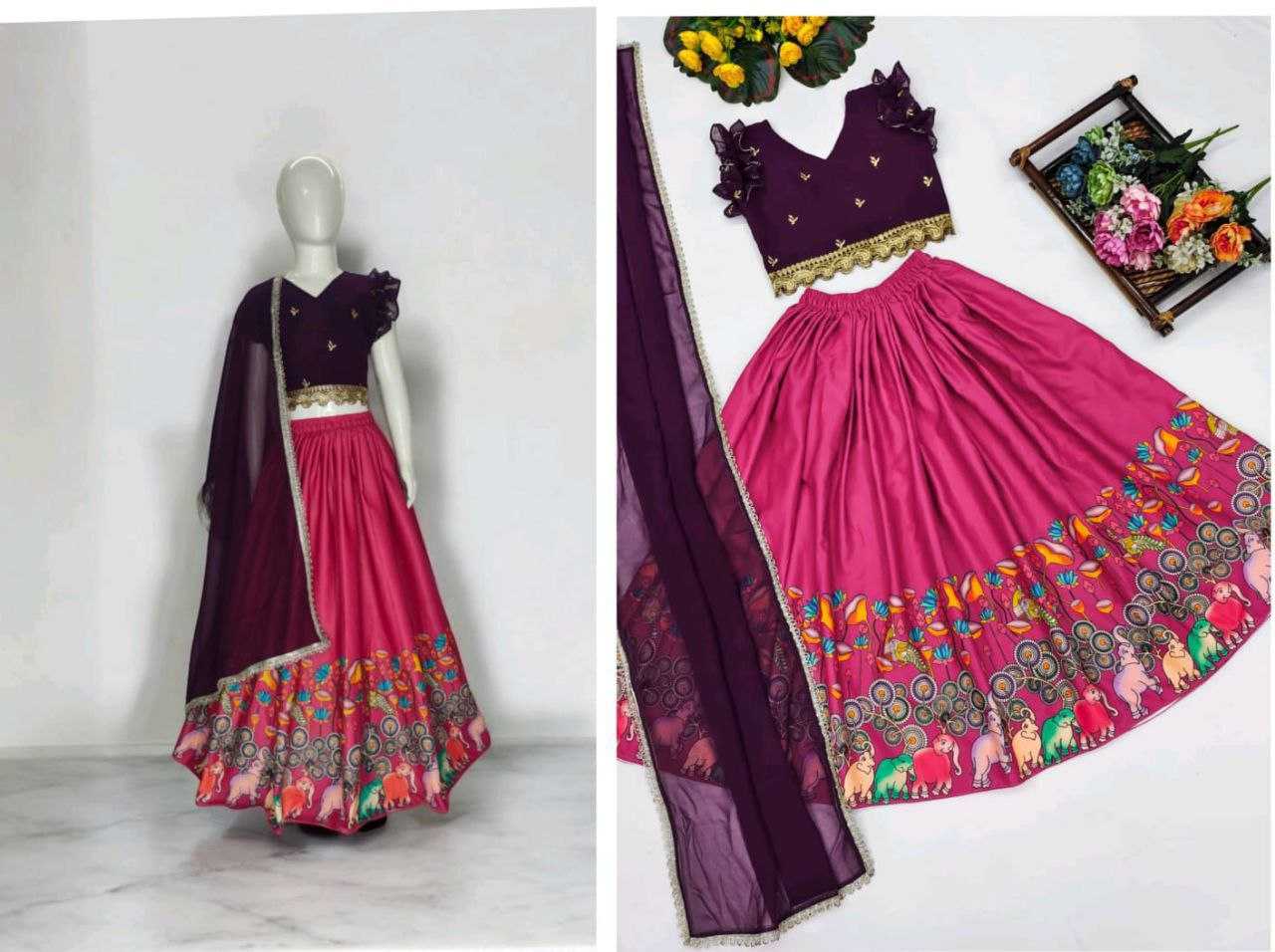 Ynf Cotton KESH461 172 Kids Wear Wholesale Kids Lehenga Kids Designer Frock Kids Traditional Outfits Manufacturer- Kids Exports