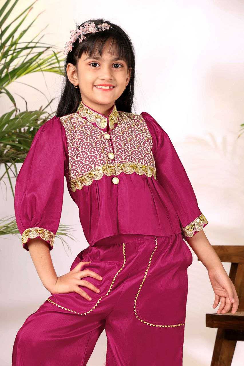 Ynf Cotton KESH461 236 Kids Wear Wholesale Kids Suit Embroidered Frock Girls Kurti Manufacturer- Kids Exports