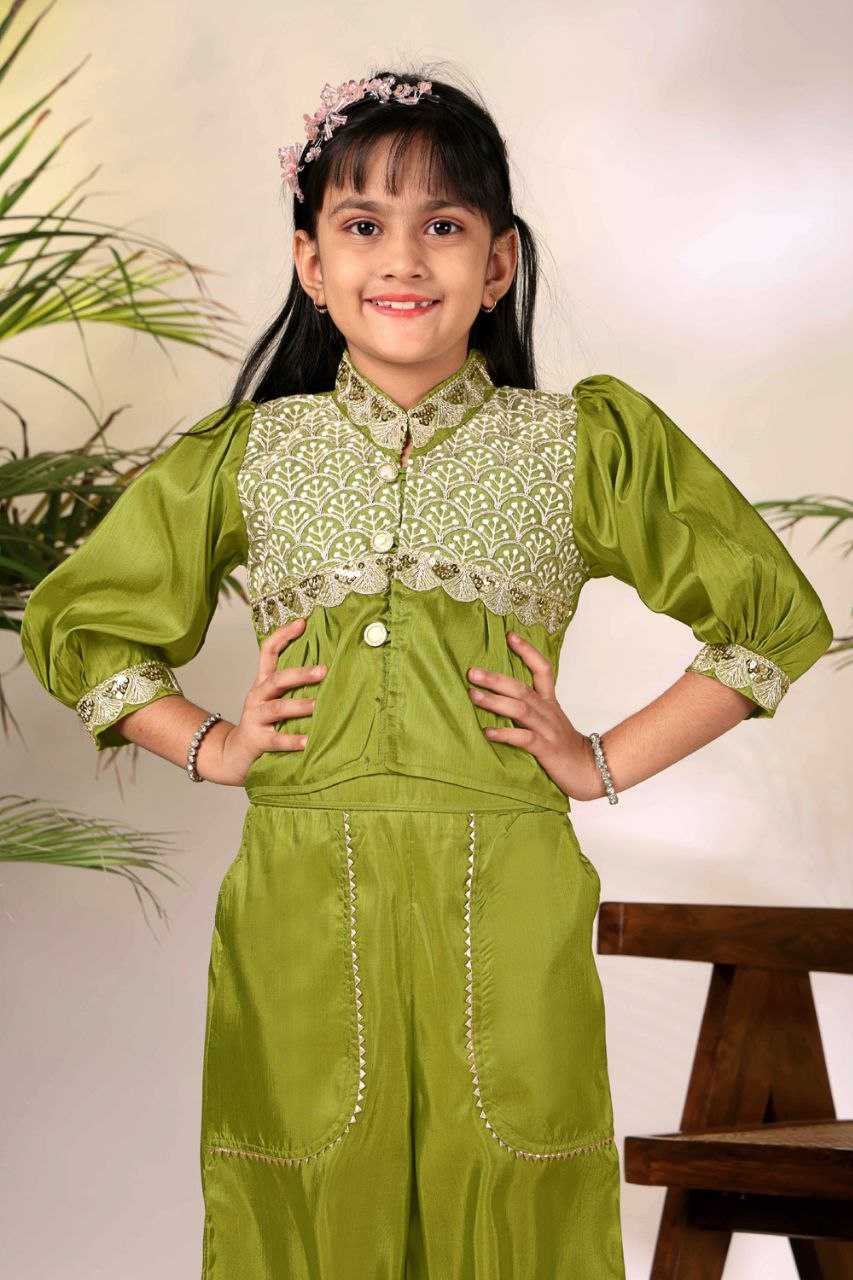 Ynf Cotton KESH461 236 Kids Wear Wholesale Kids Suit Embroidered Frock Girls Kurti Manufacturer- Kids Exports