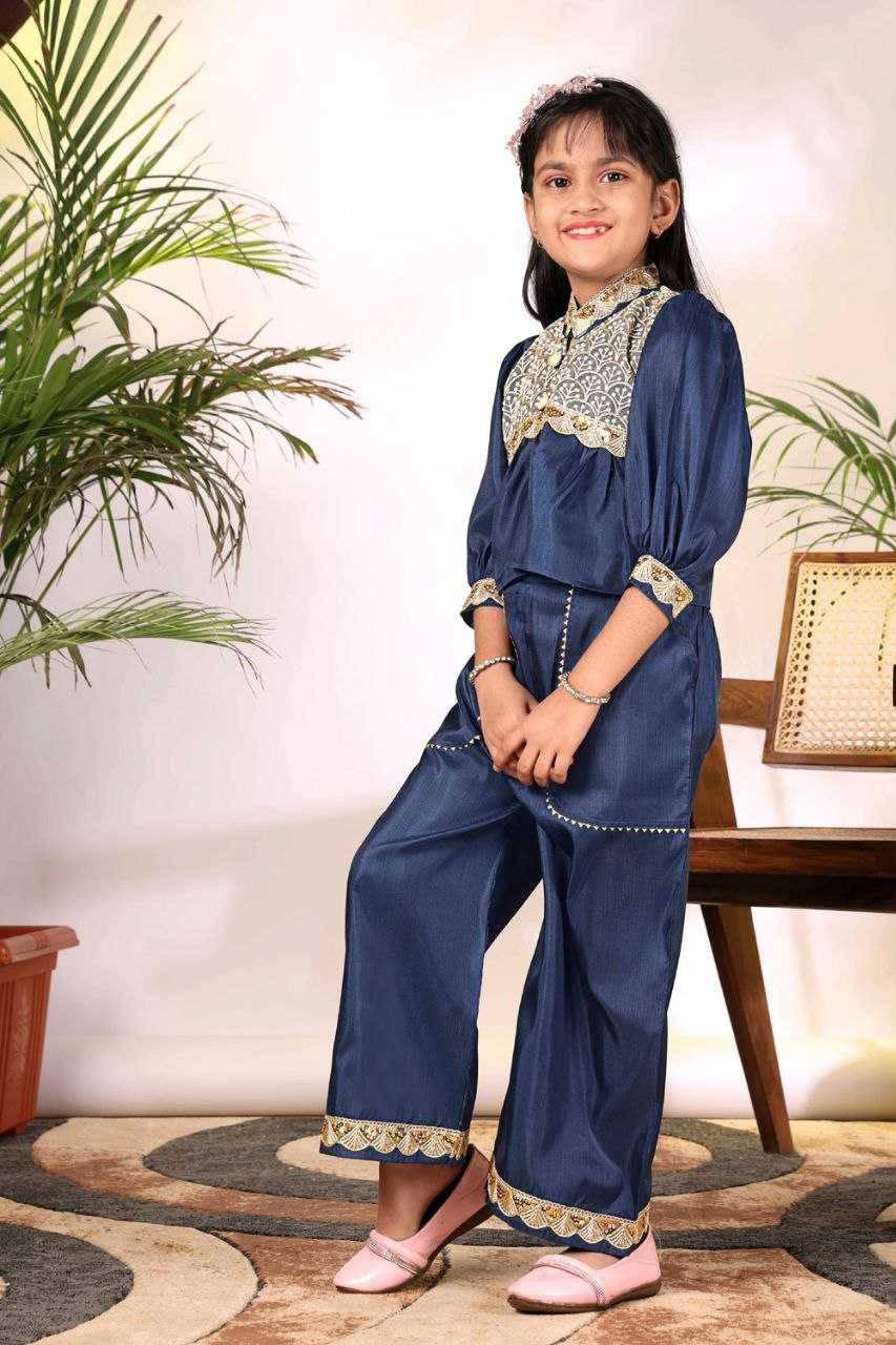 Ynf Cotton KESH461 236 Kids Wear Wholesale Kids Suit Embroidered Frock Girls Kurti Manufacturer- Kids Exports