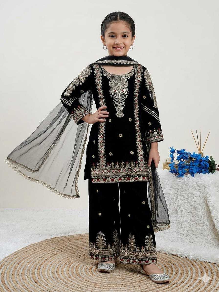 Ynf Georgette KESH461 241 Kids Wear Wholesale Girls Kurti Kids Festive Wear Kids Party Wear Ethnic Manufacturer- Kids Exports