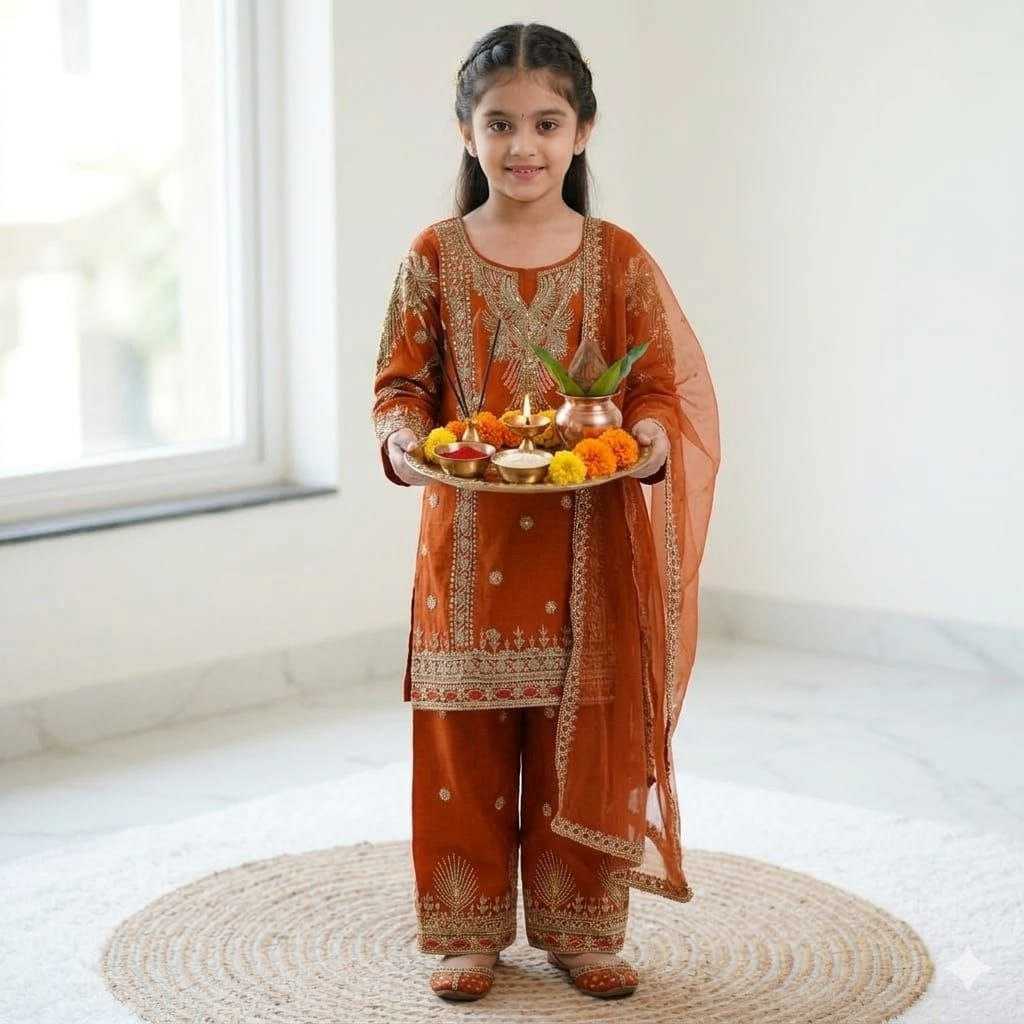 Ynf Georgette KESH461 241 Kids Wear Wholesale Girls Kurti Kids Festive Wear Kids Party Wear Ethnic Manufacturer- Kids Exports