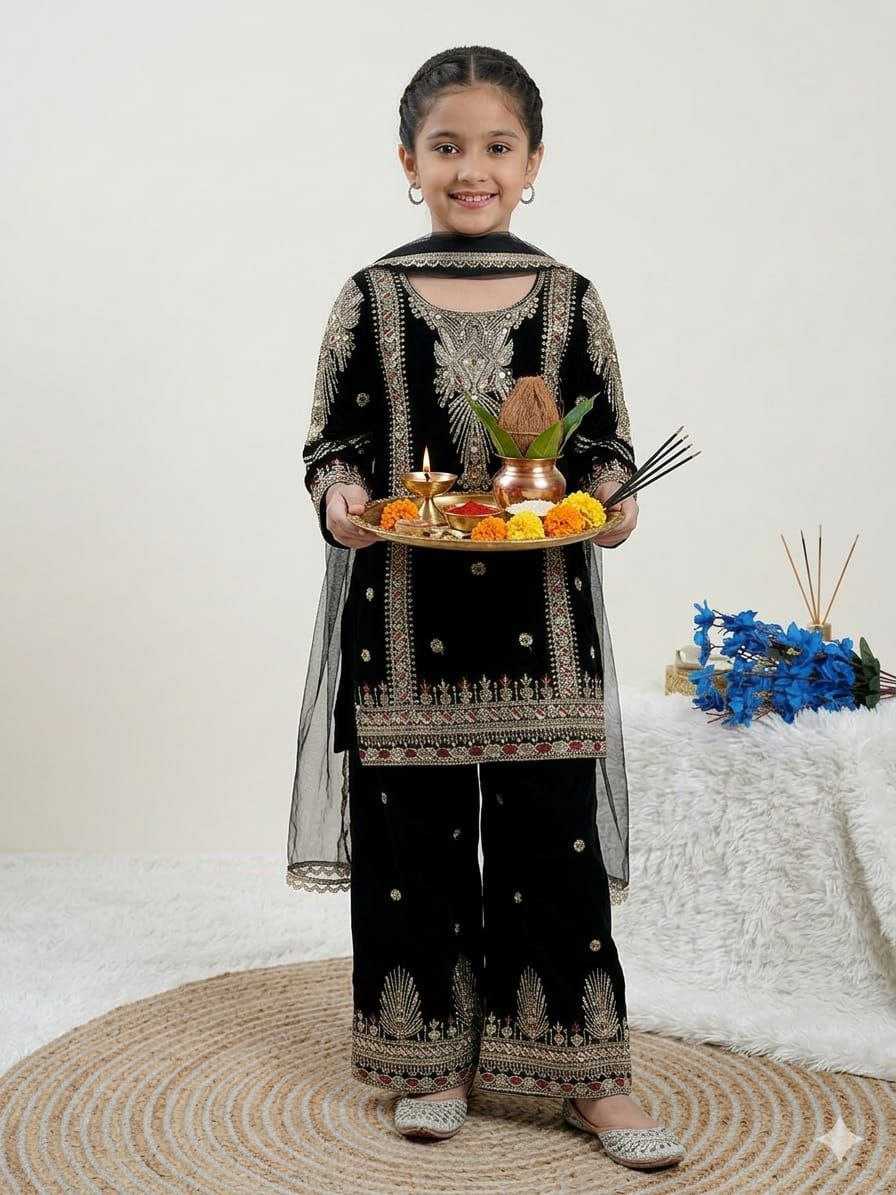Ynf Georgette KESH461 241 Kids Wear Wholesale Girls Kurti Kids Festive Wear Kids Party Wear Ethnic Manufacturer- Kids Exports