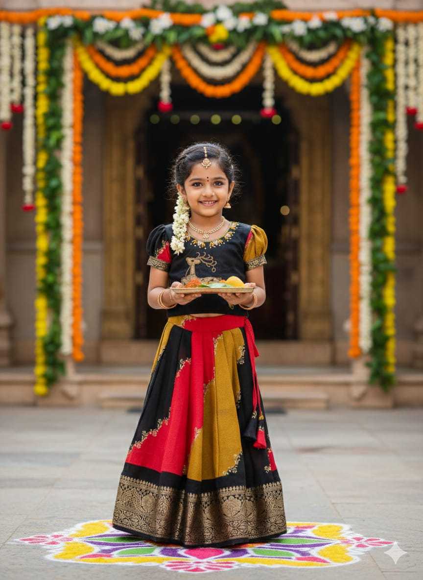 Ynf Georgette KESH505 Deer Kids Wear Wholesale Kids Lehenga Kids Designer Frock Kids Traditional Outfits Manufacturer- Kids Exports