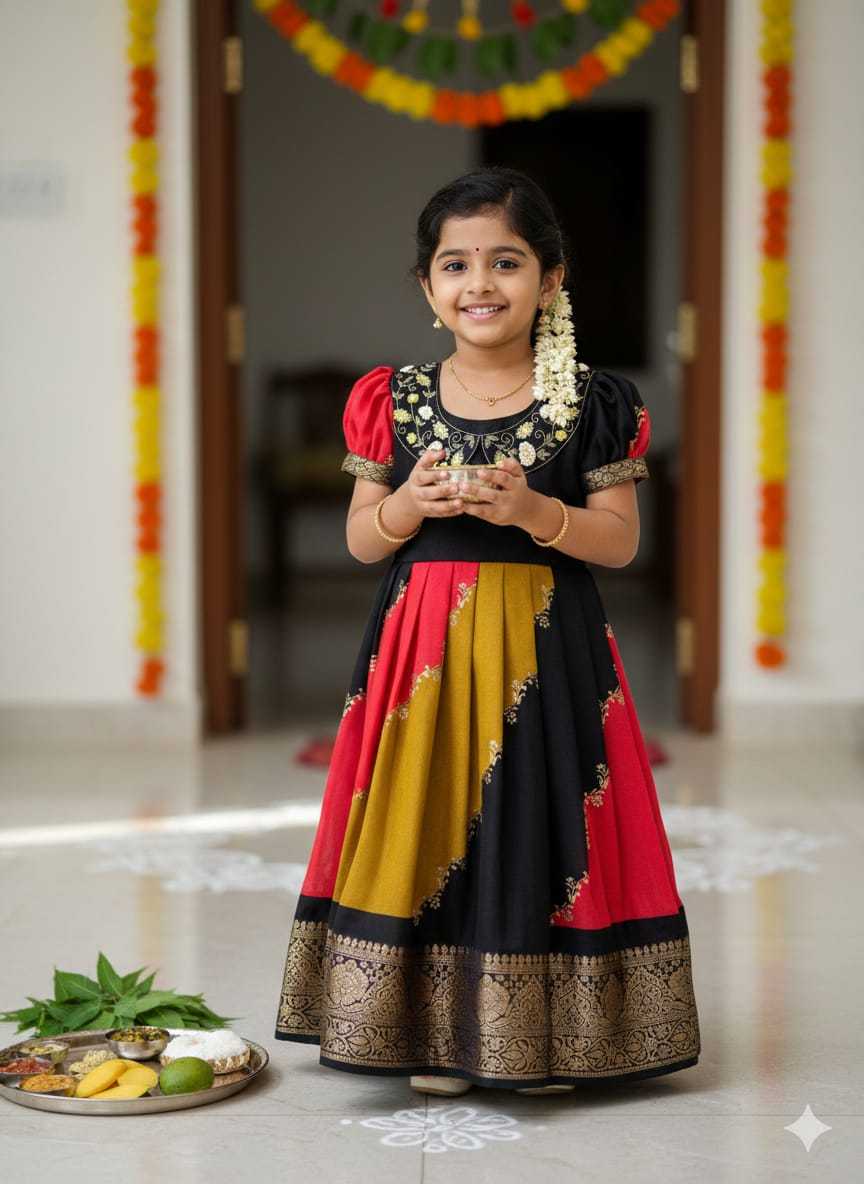 Ynf Georgette KESH505 Deer Kids Wear Wholesale Kids Lehenga Kids Designer Frock Kids Traditional Outfits Manufacturer- Kids Exports