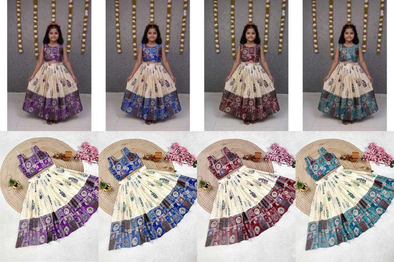 Ynf Muslin KESH461 171 Kids Wear Wholesale Kids Lehenga Kids Designer Frock Kids Festive Wear Manufacturer- Kids Exports