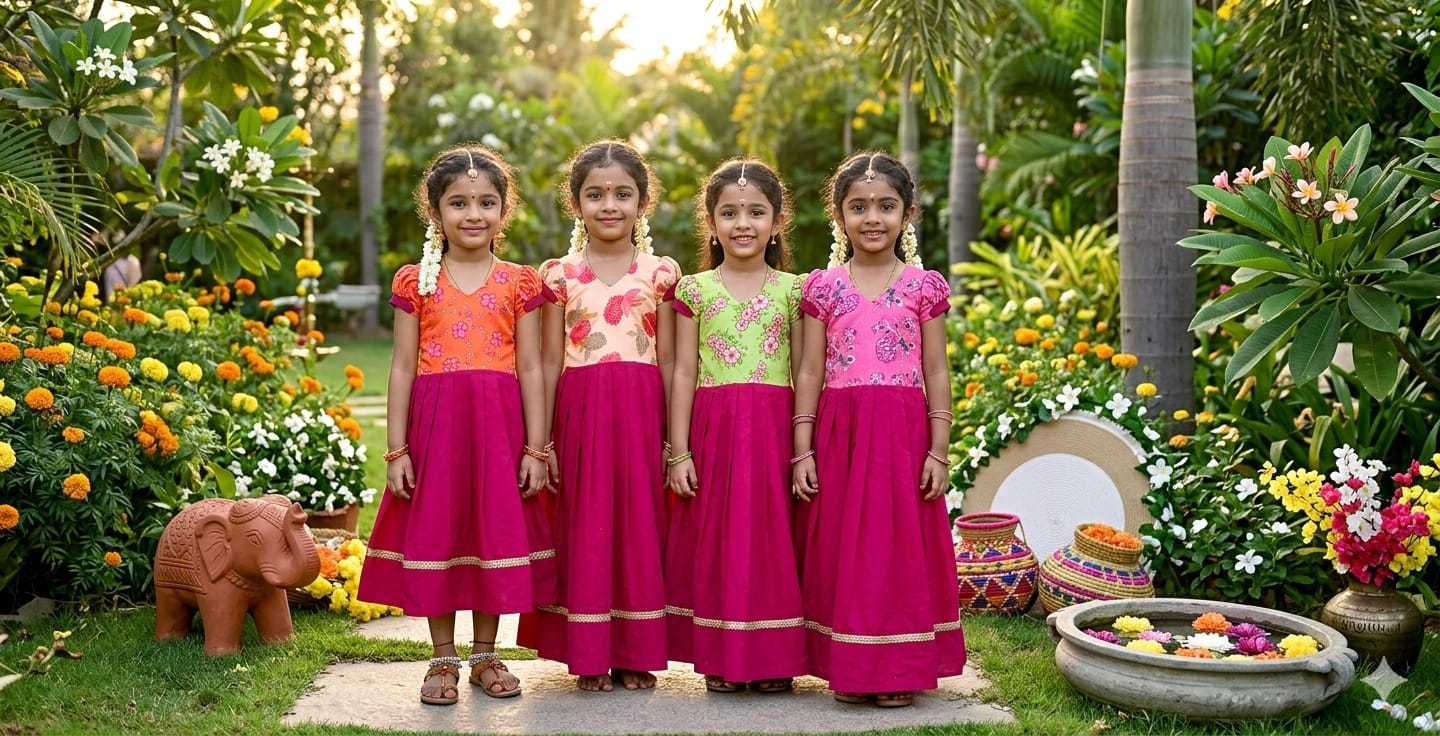 Ynf Pure Cotton KESH505 Pinkky Kids Wear Wholesale Kids Gown Girls Cotton Frocks Kids Designer Frock Manufacturer- Kids Exports