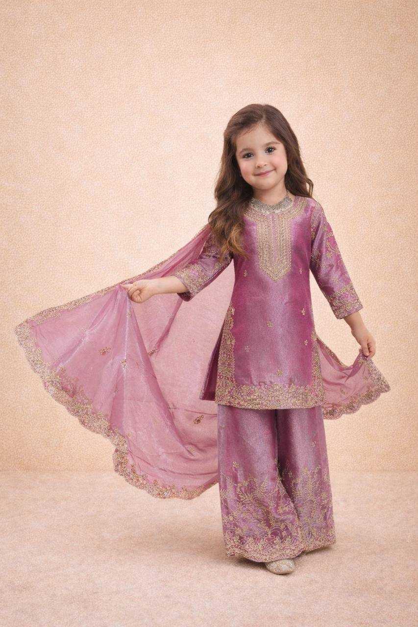 Ynf Pure Silk KESH415 244 Kids Wear Wholesale Kids Sharara Kids Designer Frock Kids Party Wear Ethnic Manufacturer- Kids Exports