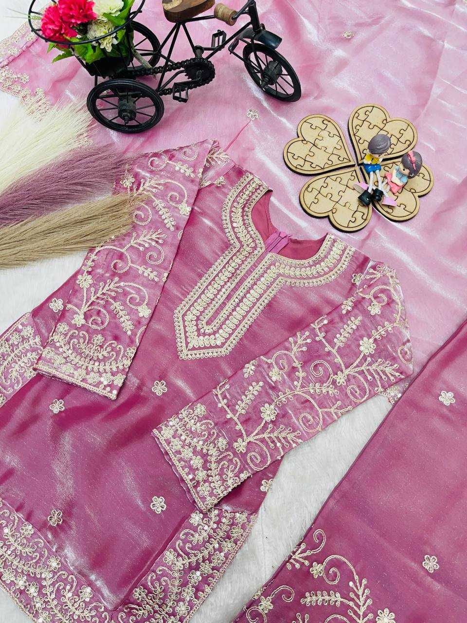 Ynf Pure Silk KESH415 244 Kids Wear Wholesale Kids Sharara Kids Designer Frock Kids Party Wear Ethnic Manufacturer- Kids Exports